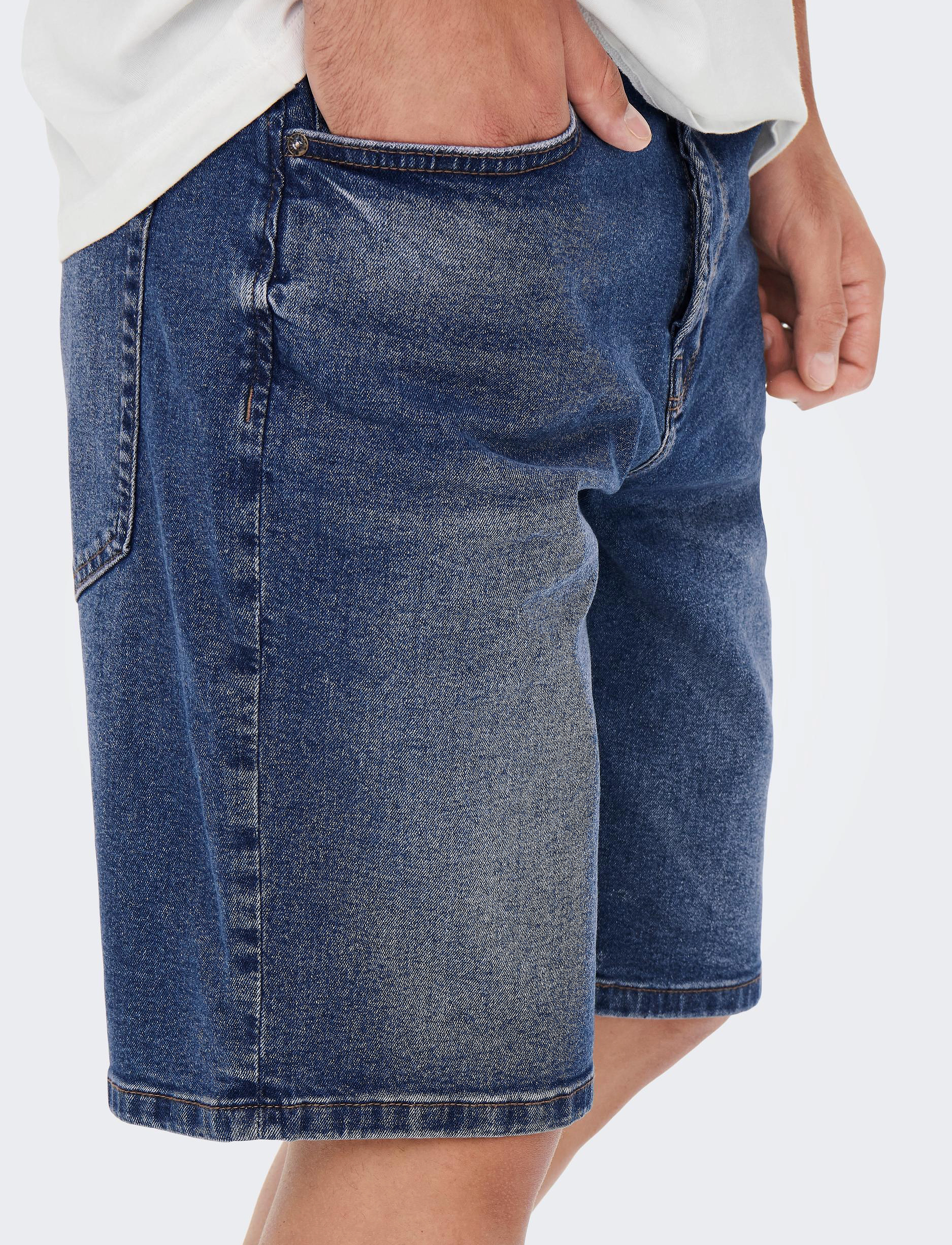 ONLY & SONS - ONSAVI SHORTS BLUE PK 0787 - blue denim - 5