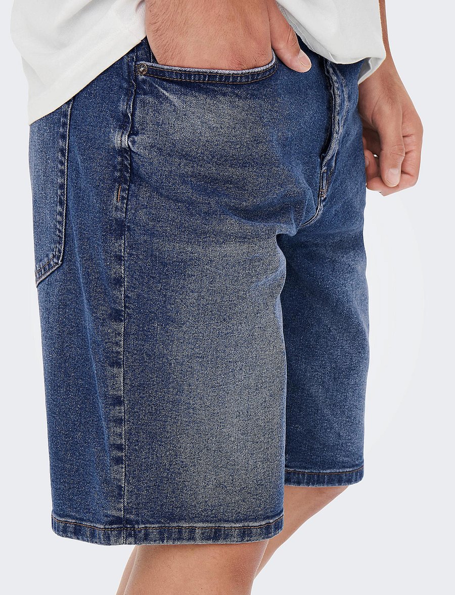 ONLY & SONS - ONSAVI SHORTS BLUE PK 0787 - blue denim - 5