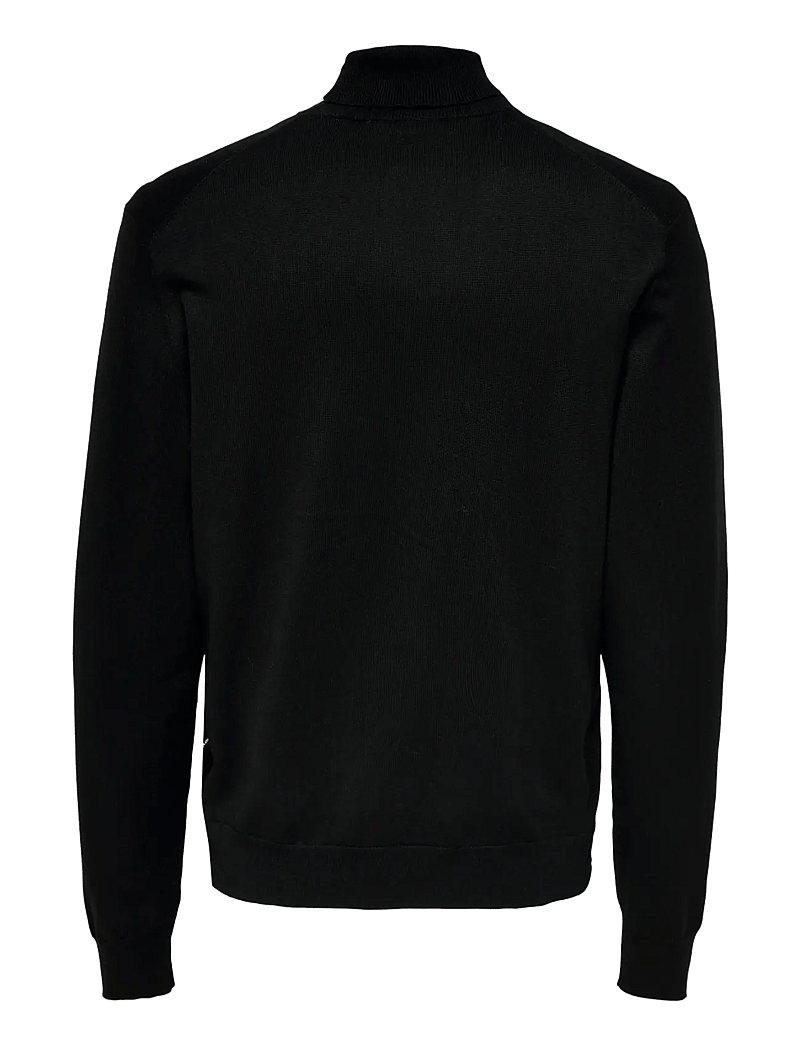 ONLY & SONS - ONSWYLER LIFE REG 14 ROLL KNIT NOOS - rollkragen - black - 2