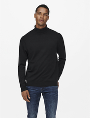 ONLY & SONS - ONSWYLER LIFE ROLL NECK KNIT - alhaisimmat hinnat - black - 2