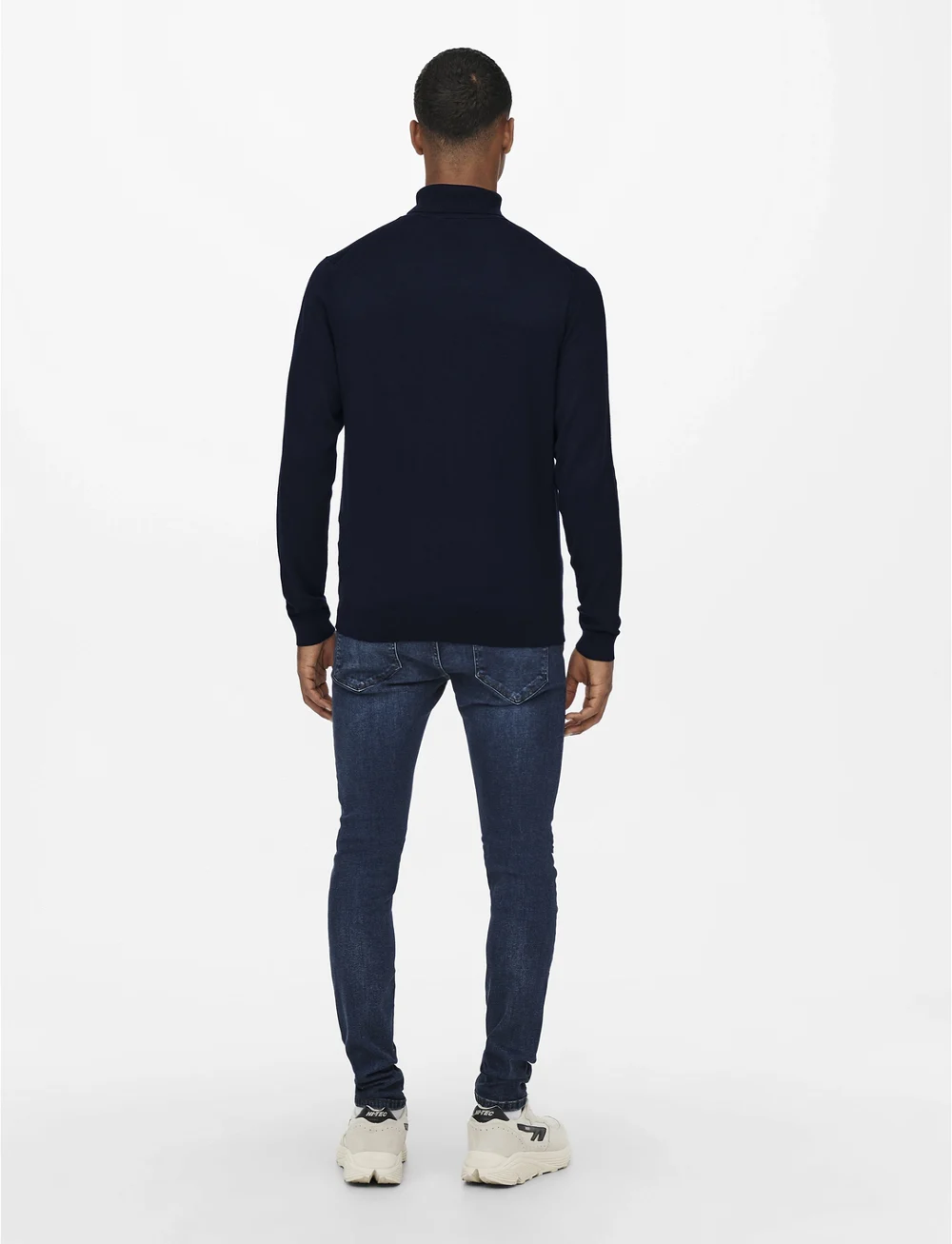 ONLY & SONS - ONSWYLER LIFE REG 14 ROLL KNIT NOOS - rollkragen - dark navy - 3