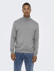 ONLY & SONS - ONSWYLER LIFE ROLL NECK KNIT - lowest prices - medium grey melange - 2