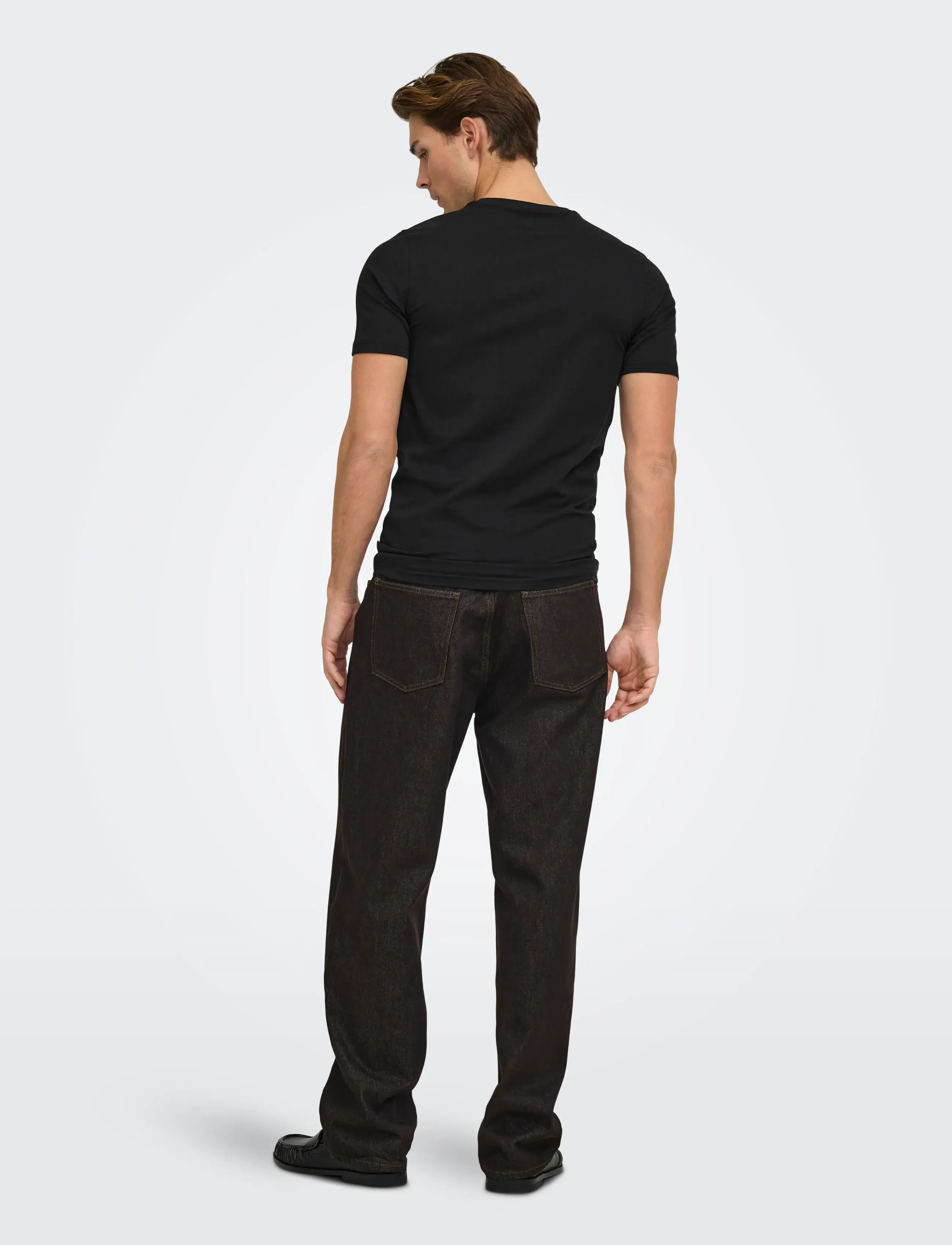 ONLY & SONS - ONSBASIC SLIM O-NECK 2-PACK NOOS - t-shirts im multipack - black - 4