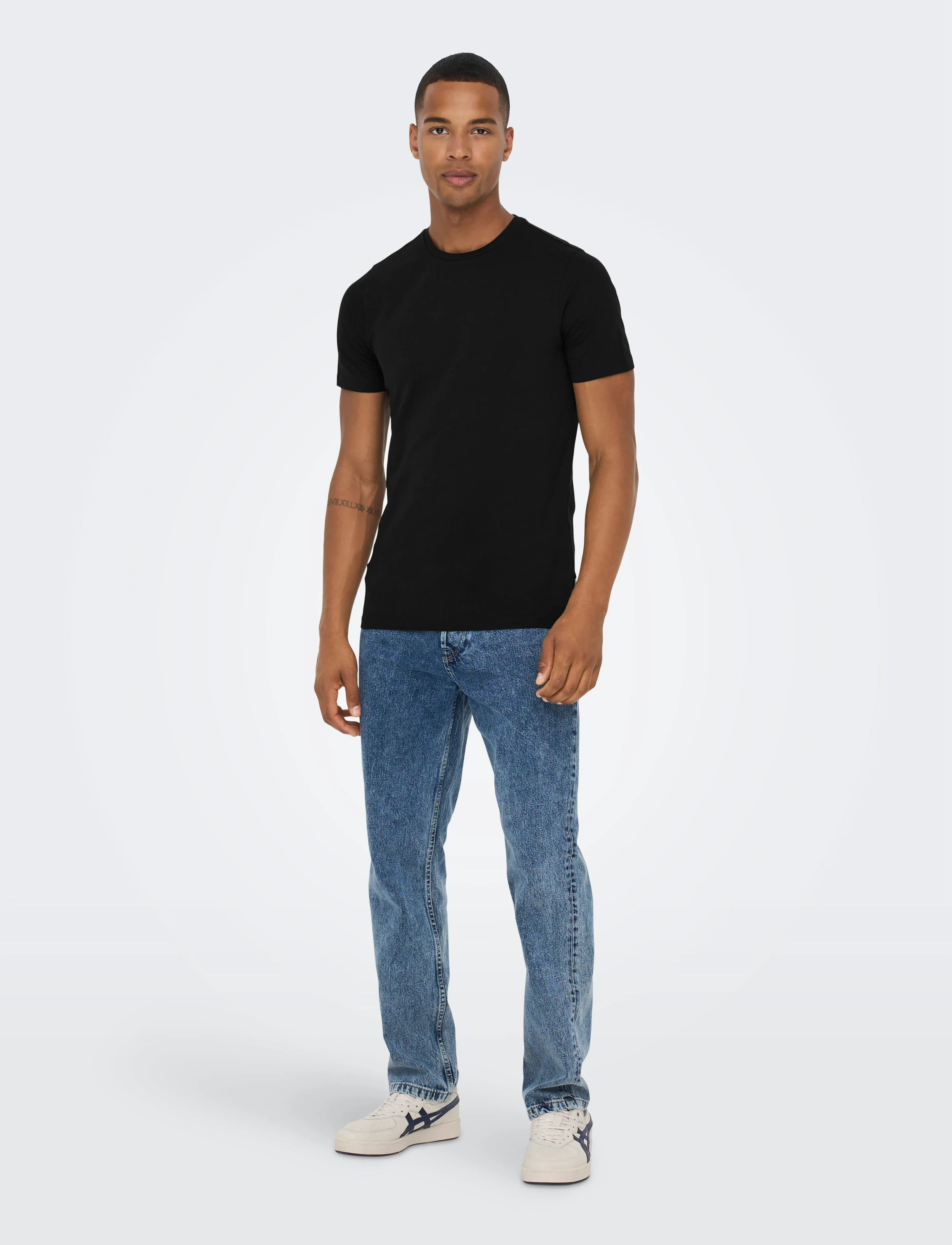 ONLY & SONS Onsbasic Slim O-Neck 2-Pack Noos t-shirts - bas herr – bild 6