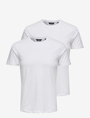 ONLY & SONS - ONSBASIC SLIM O-NECK 2-PACK NOOS - lowest prices - white - 0