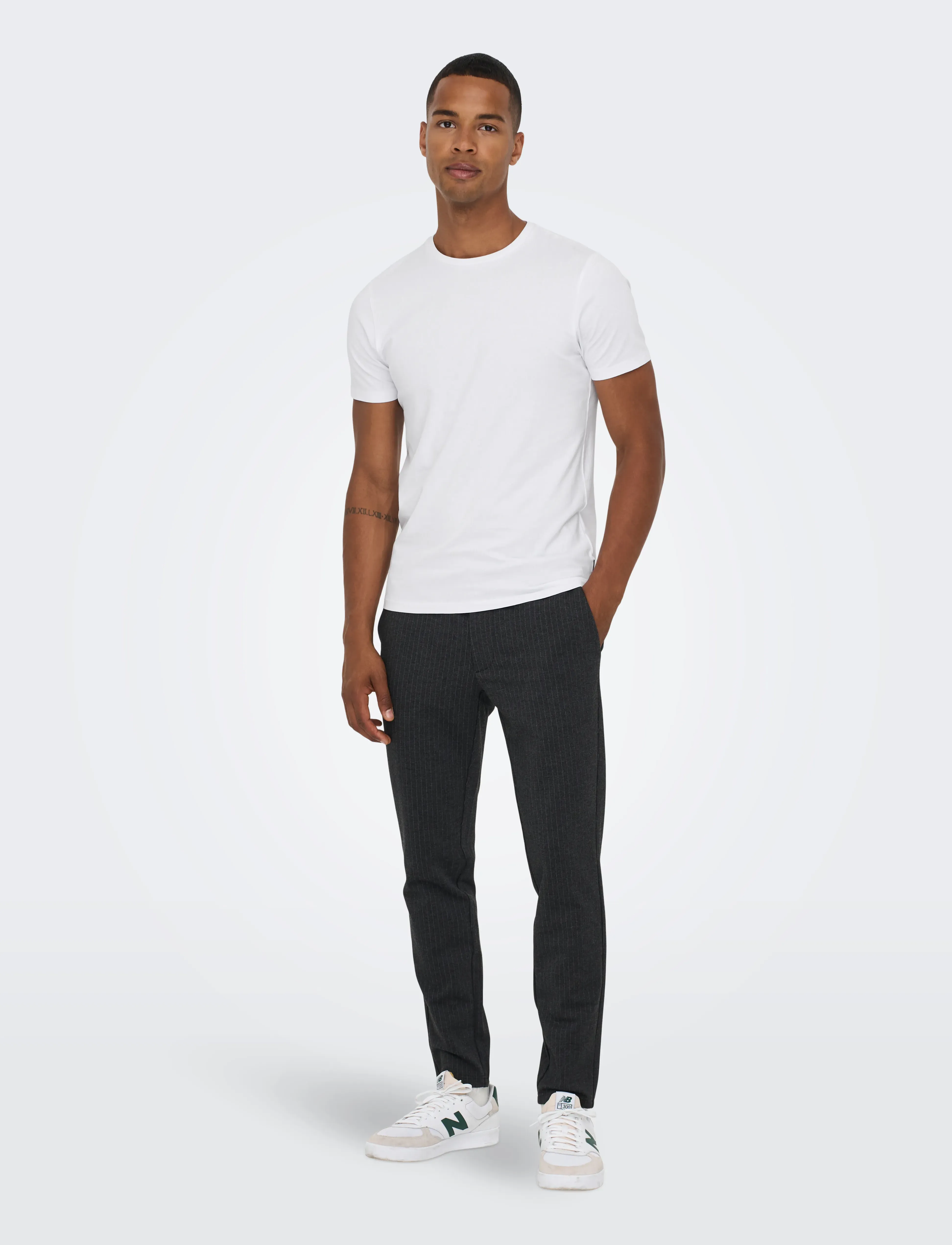 ONLY & SONS - ONSBASIC SLIM O-NECK 2-PACK NOOS - t-shirts im multipack - white - 4