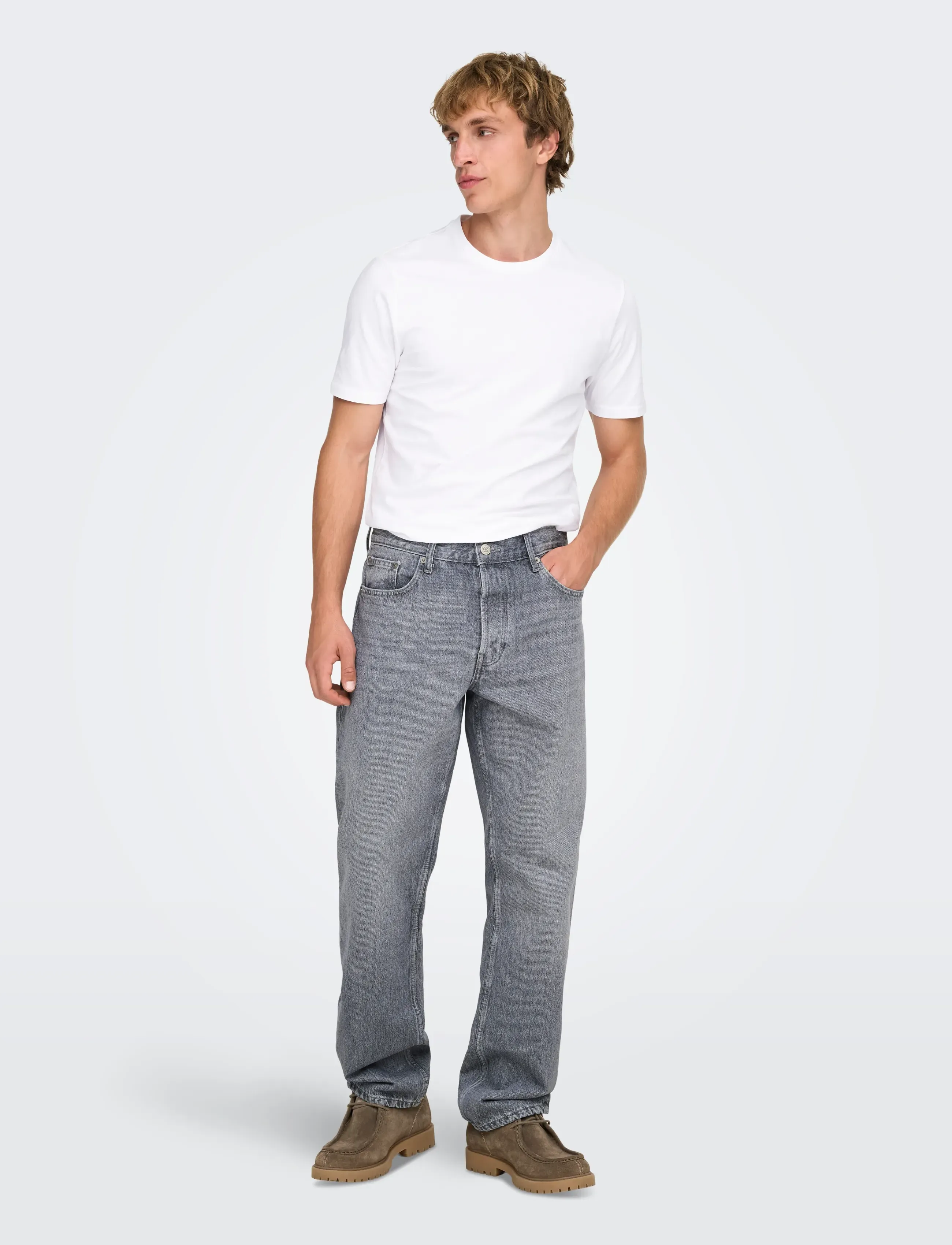ONLY & SONS Onsbasic Slim O-Neck 2-Pack Noos t-shirts - bas herr – bild 8