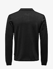 ONLY & SONS - ONSWYLER LIFE LS POLO KNIT - trikotažiniai polo marškinėliai - black - 1
