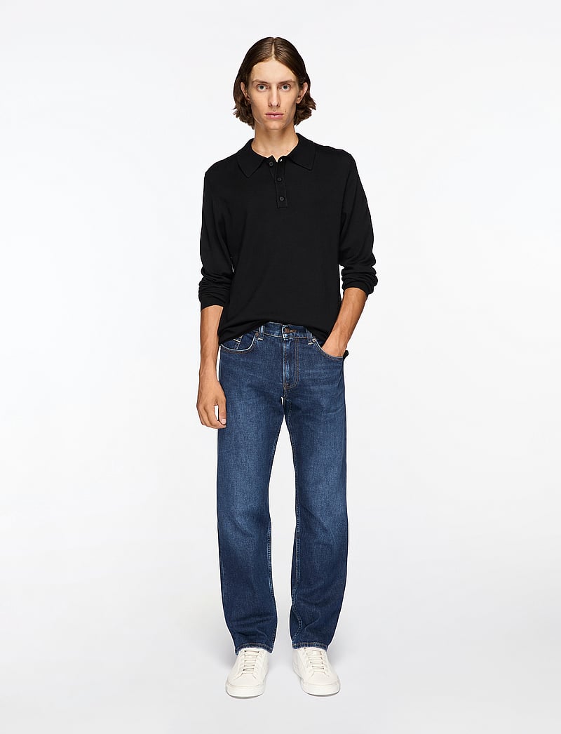 ONLY & SONS - ONSWYLER LIFE REG 14 LS POLO KNIT NOOS - gestrickte polohemden - black - 2