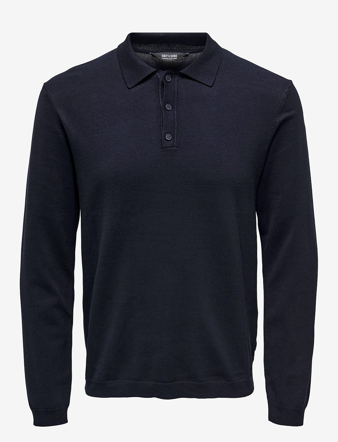 ONLY & SONS - ONSWYLER LIFE LS POLO KNIT - geweven polo's - dark navy - 0