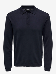ONLY & SONS - ONSWYLER LIFE LS POLO KNIT - geweven polo's - dark navy - 0