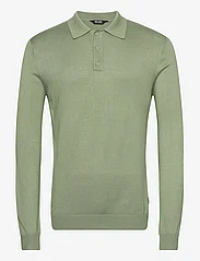 ONLY & SONS - ONSWYLER LIFE LS POLO KNIT - stickade pikéer - hedge green - 0