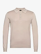 ONSWYLER LIFE LS POLO KNIT - SILVER LINING