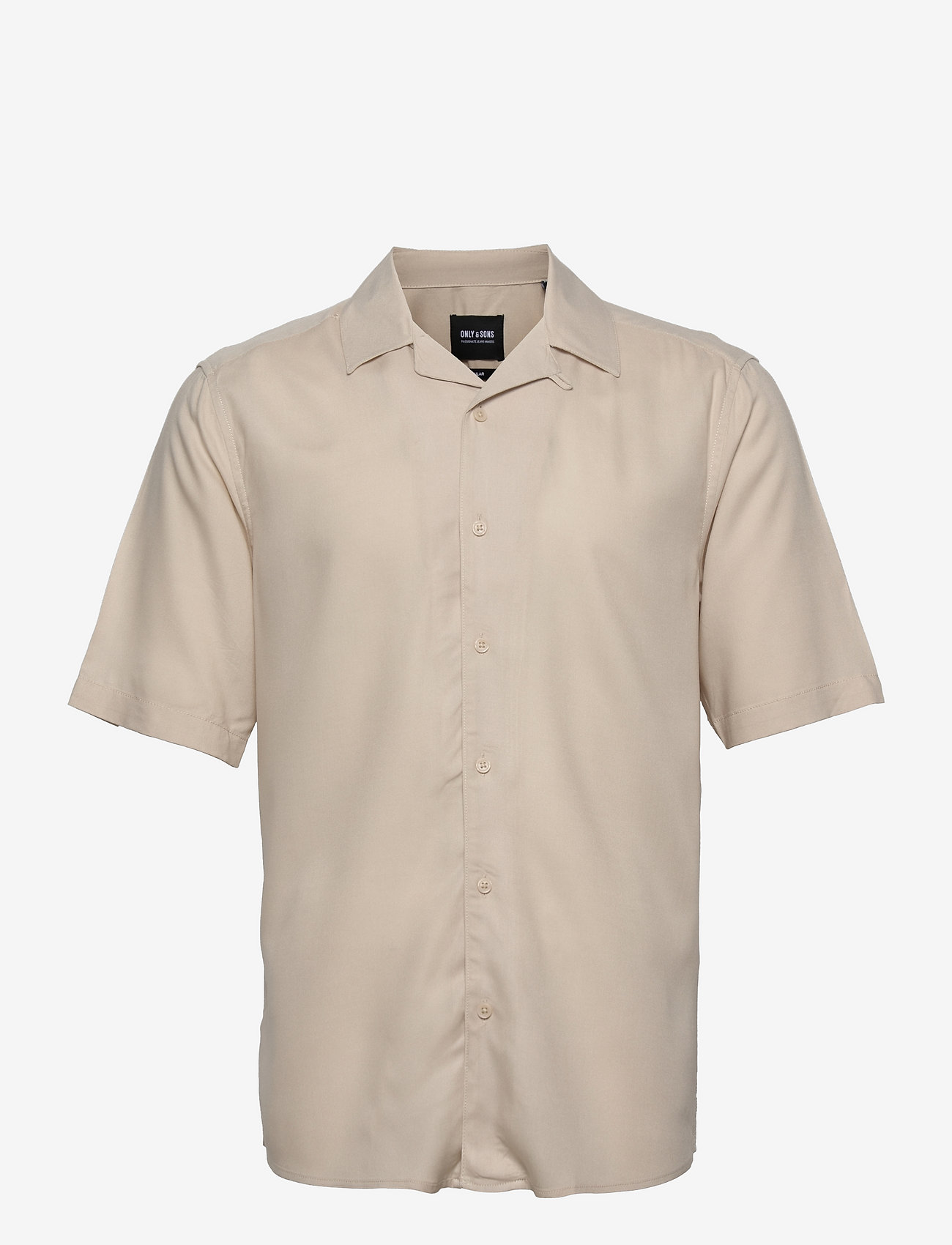 ONLY & SONS - ONSSVEN LIFE SS REG VISCOSE SHIRT - silver lining - 0