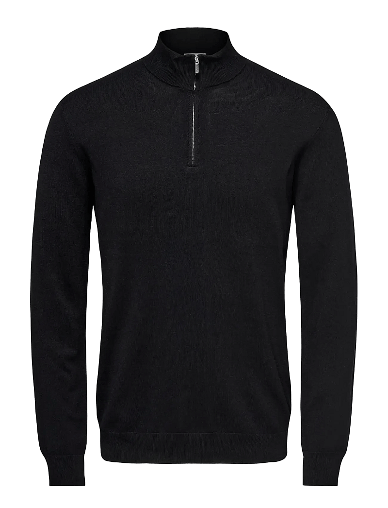 ONLY & SONS - ONSWYLER LIFE REG 14 HALF ZIP KNIT NOOS - halfzip strik - black - 1