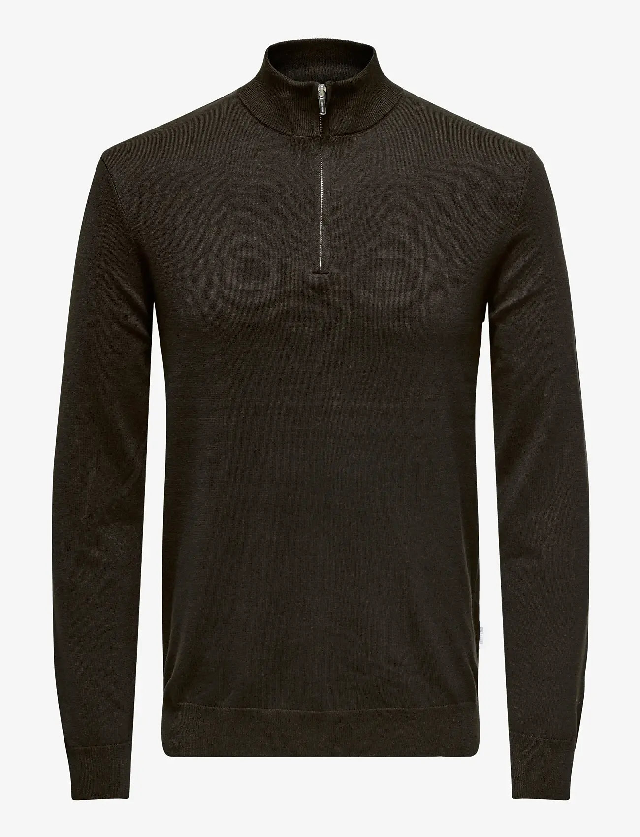 ONLY & SONS - ONSWYLER LIFE REG 14 HALF ZIP KNIT NOOS - pullover mit halbem reißverschluss - demitasse - 0