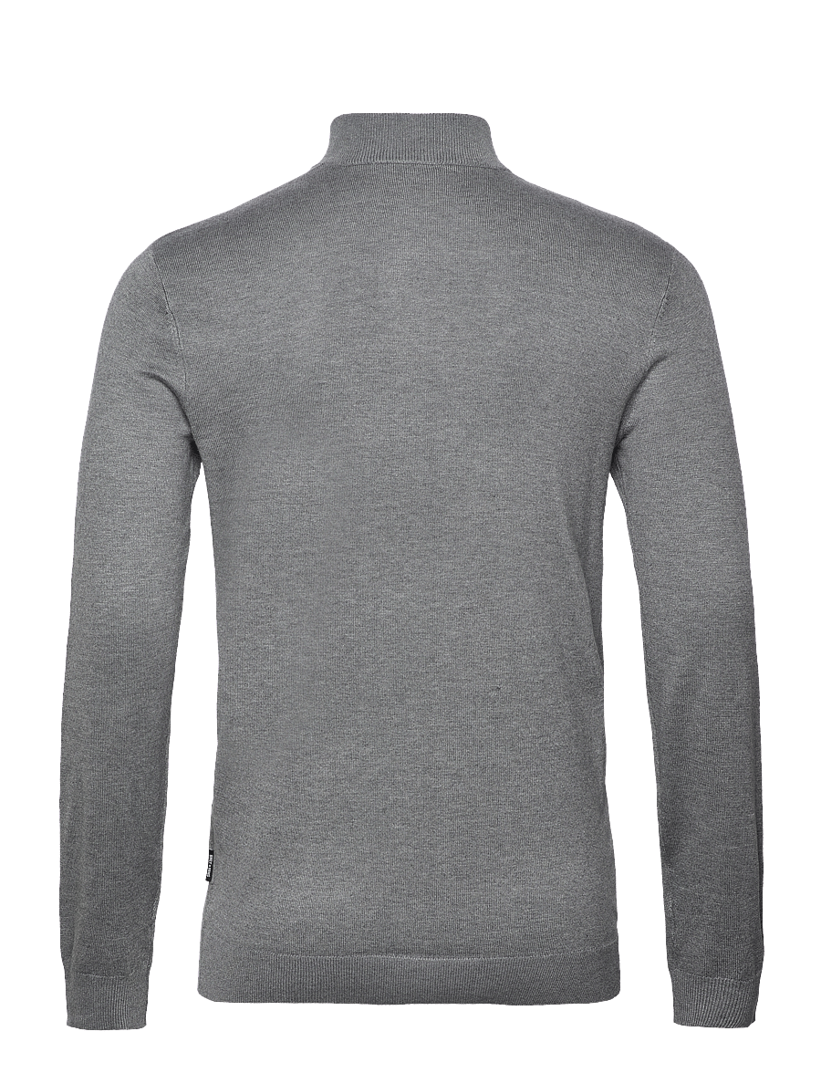 ONLY & SONS - ONSWYLER LIFE REG 14 HALF ZIP KNIT NOOS - pullover mit halbem reißverschluss - medium grey melange - 1
