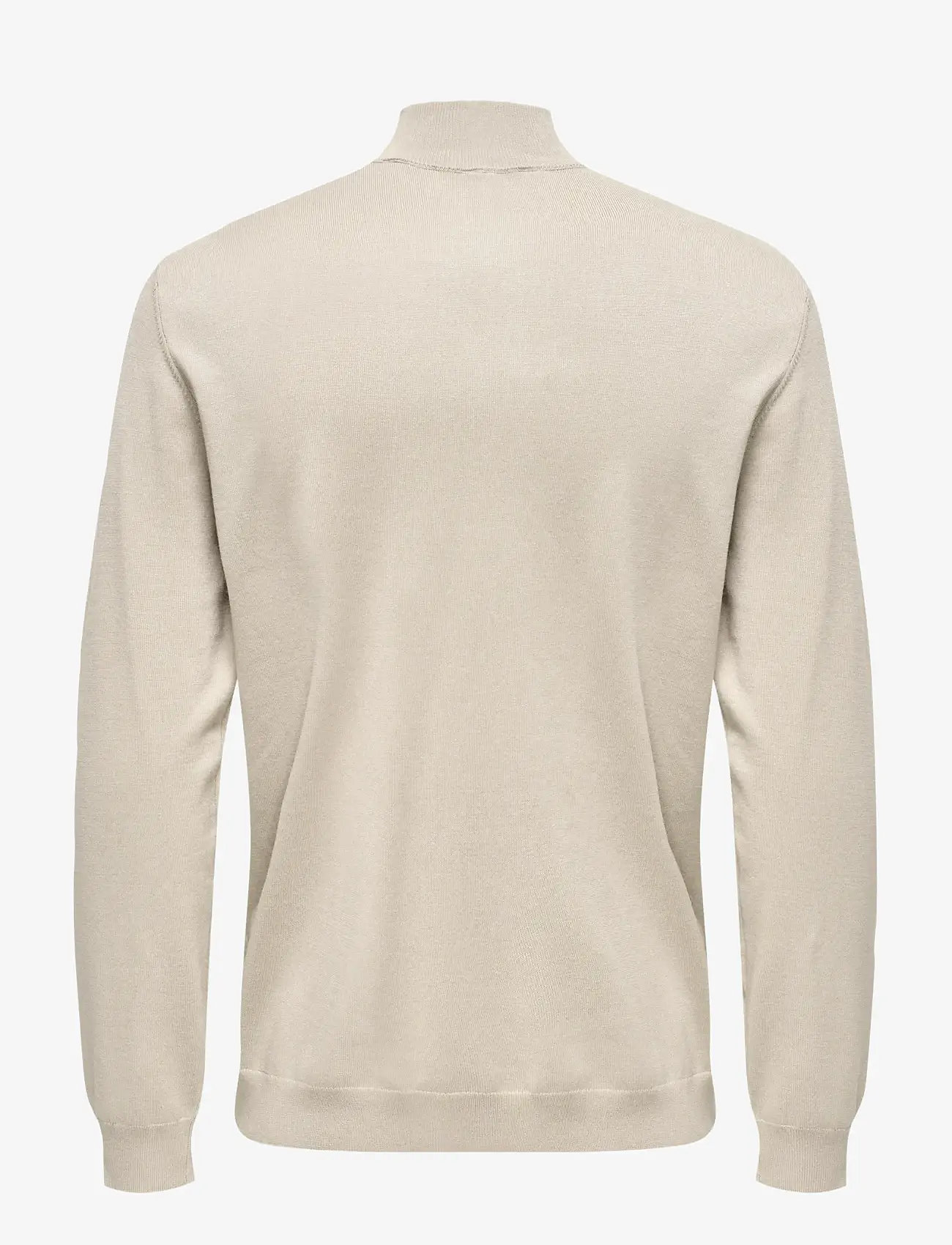 ONLY & SONS - ONSWYLER LIFE REG 14 HALF ZIP KNIT NOOS - pullover mit halbem reißverschluss - silver lining - 2