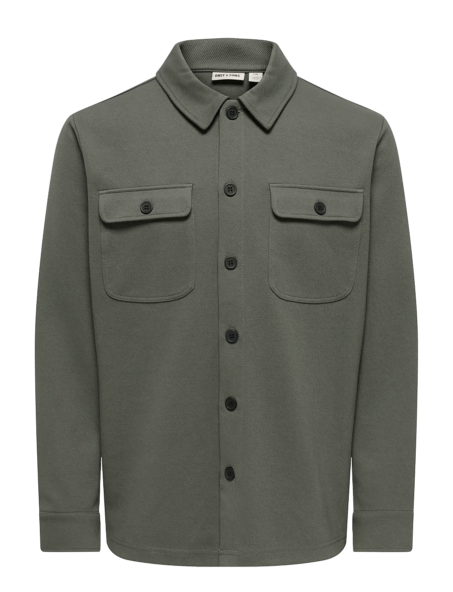 ONLY & SONS - ONSNEWKODYL OVERSHIRT SWEAT NOOS - Überhemden - beluga - 1