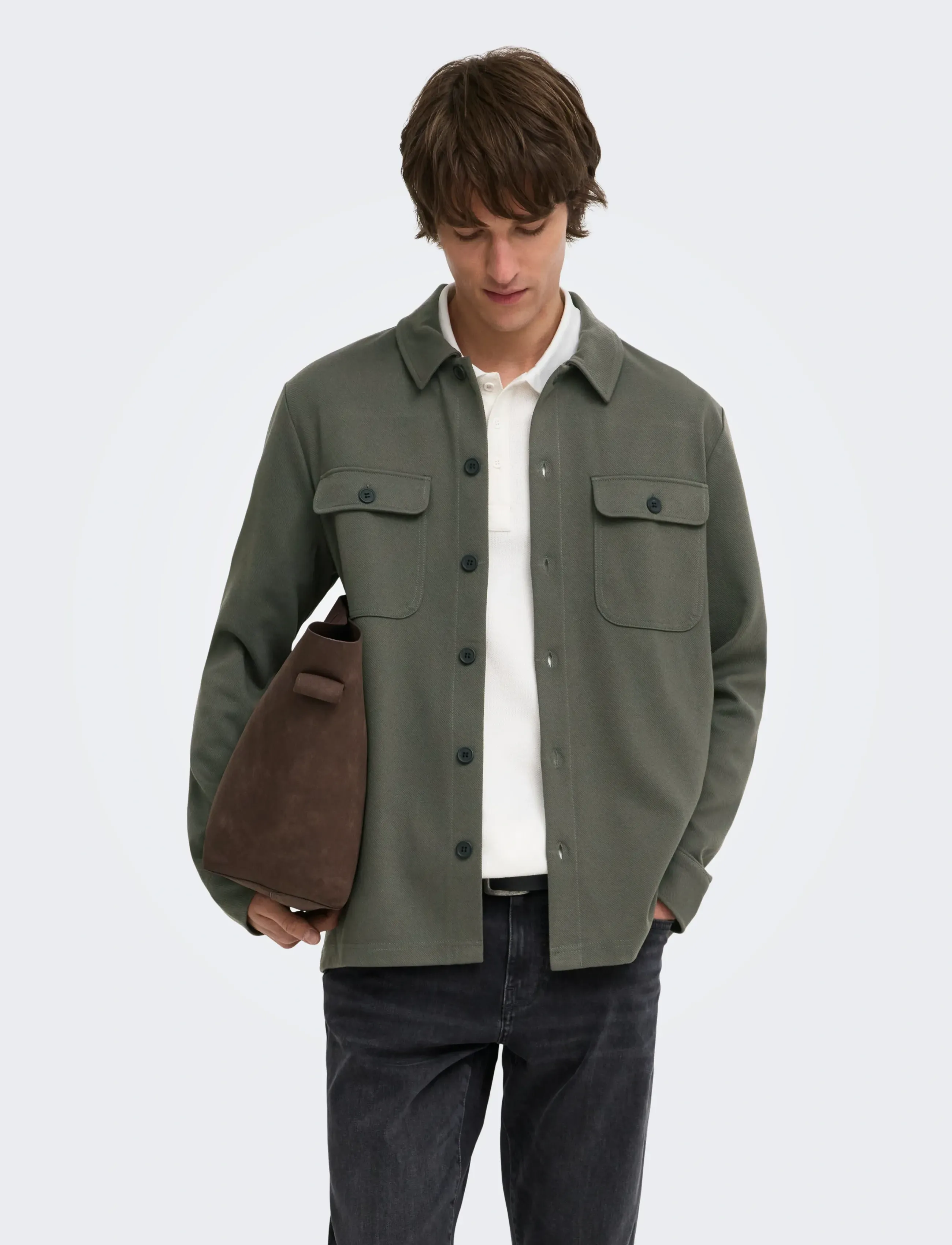 ONLY & SONS Onsnewkodyl Overshirt Sweat Noos overshirts herr – bild 3