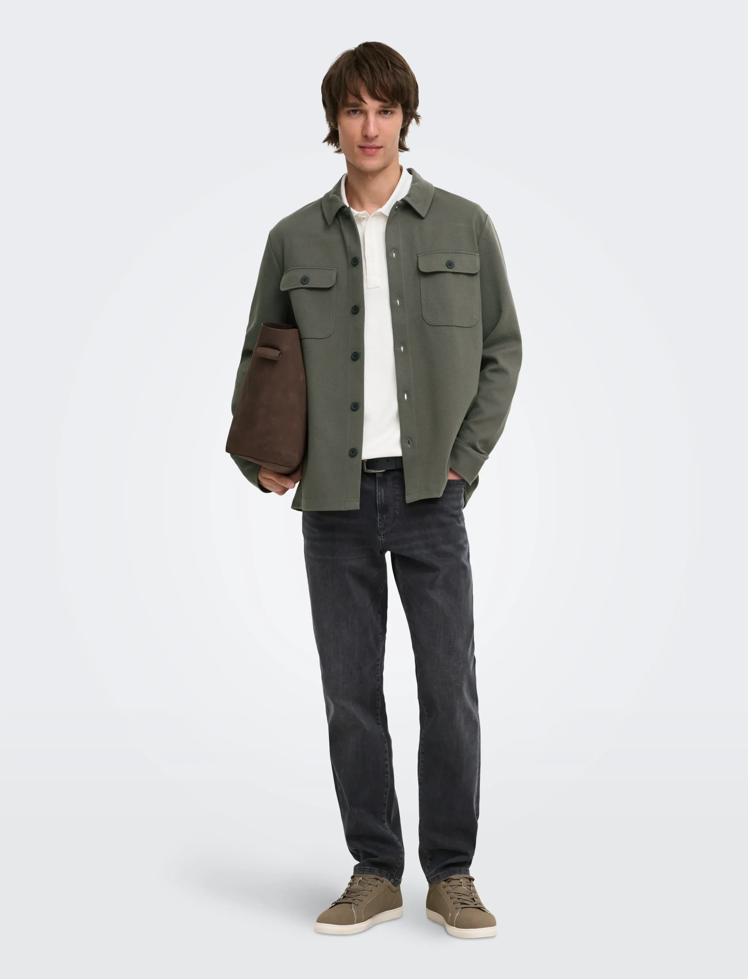 ONLY & SONS - ONSNEWKODYL OVERSHIRT SWEAT NOOS - kollektioner - beluga - 4