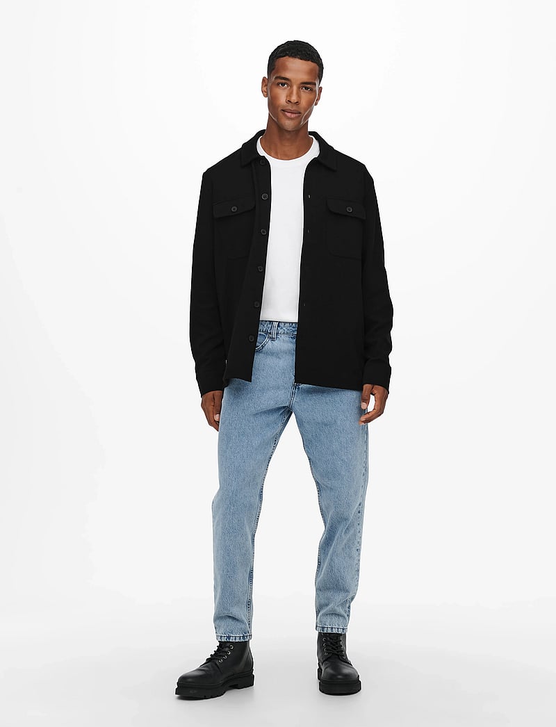 ONLY & SONS - ONSNEWKODYL OVERSHIRT SWEAT NOOS - kollektionen - black - 0