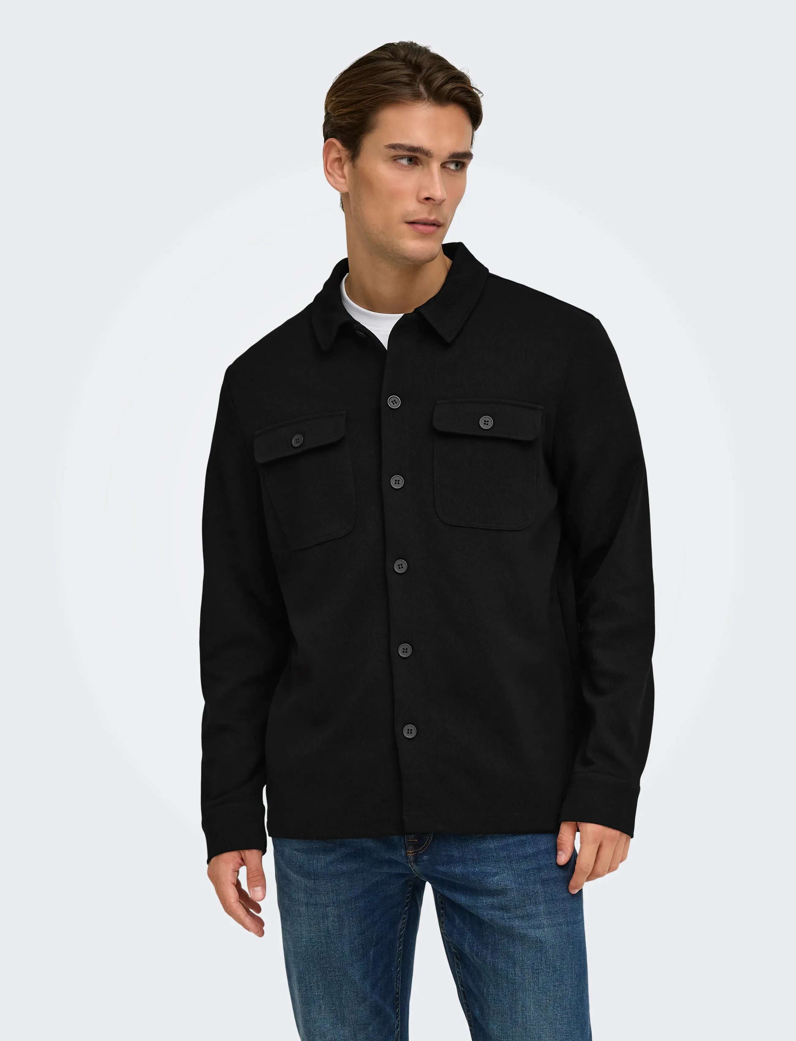 ONLY & SONS - ONSNEWKODYL OVERSHIRT SWEAT NOOS - kollektioner - black - 0