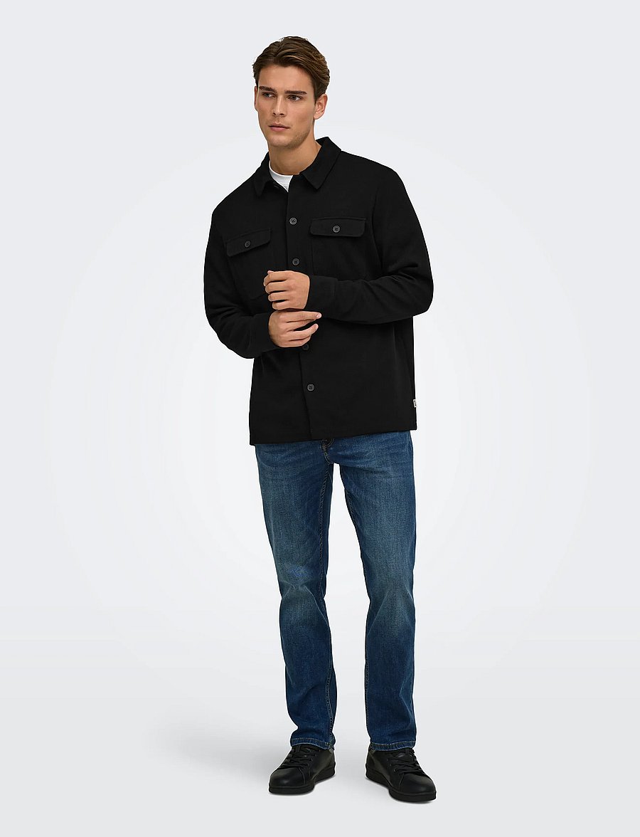 ONLY & SONS - ONSNEWKODYL OVERSHIRT SWEAT NOOS - kollektioner - black - 4