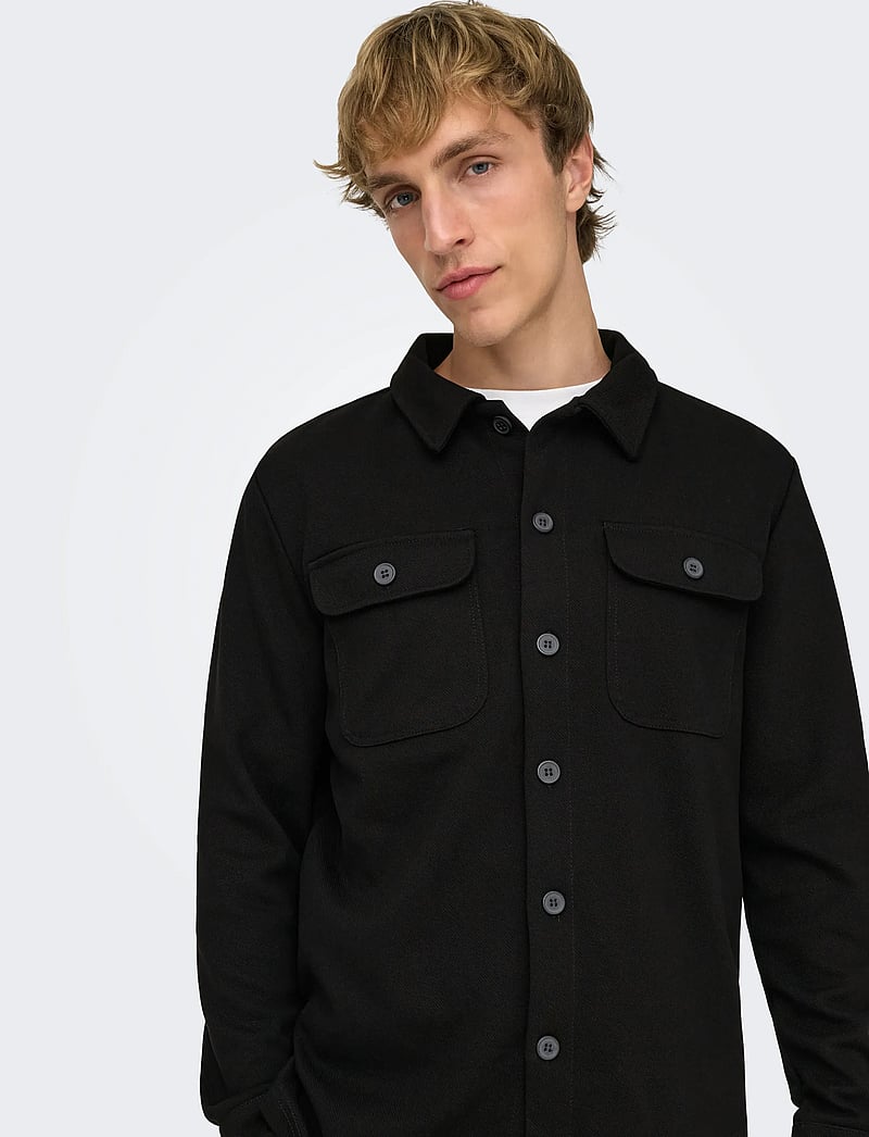 ONLY & SONS - ONSNEWKODYL OVERSHIRT SWEAT NOOS - collecties - black - 5