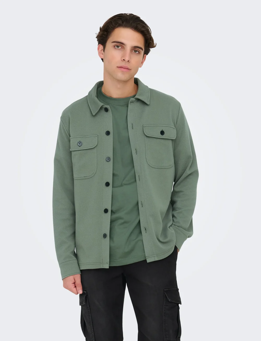 ONLY & SONS - ONSNEWKODYL OVERSHIRT SWEAT NOOS - collecties - castor gray - 0