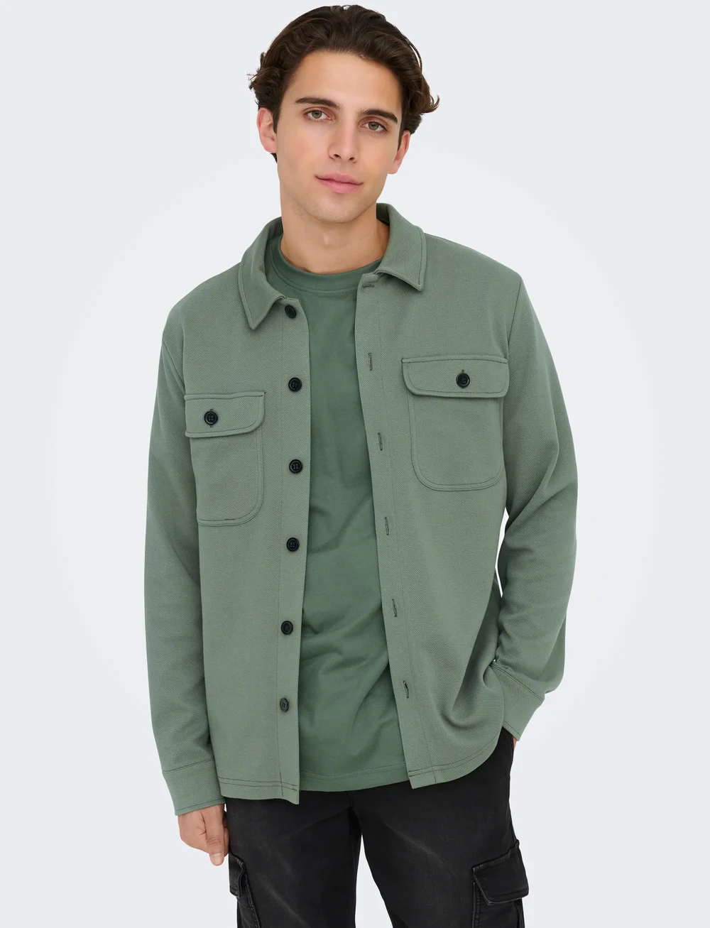 ONLY & SONS - ONSNEWKODYL OVERSHIRT SWEAT NOOS - collecties - castor gray - 4