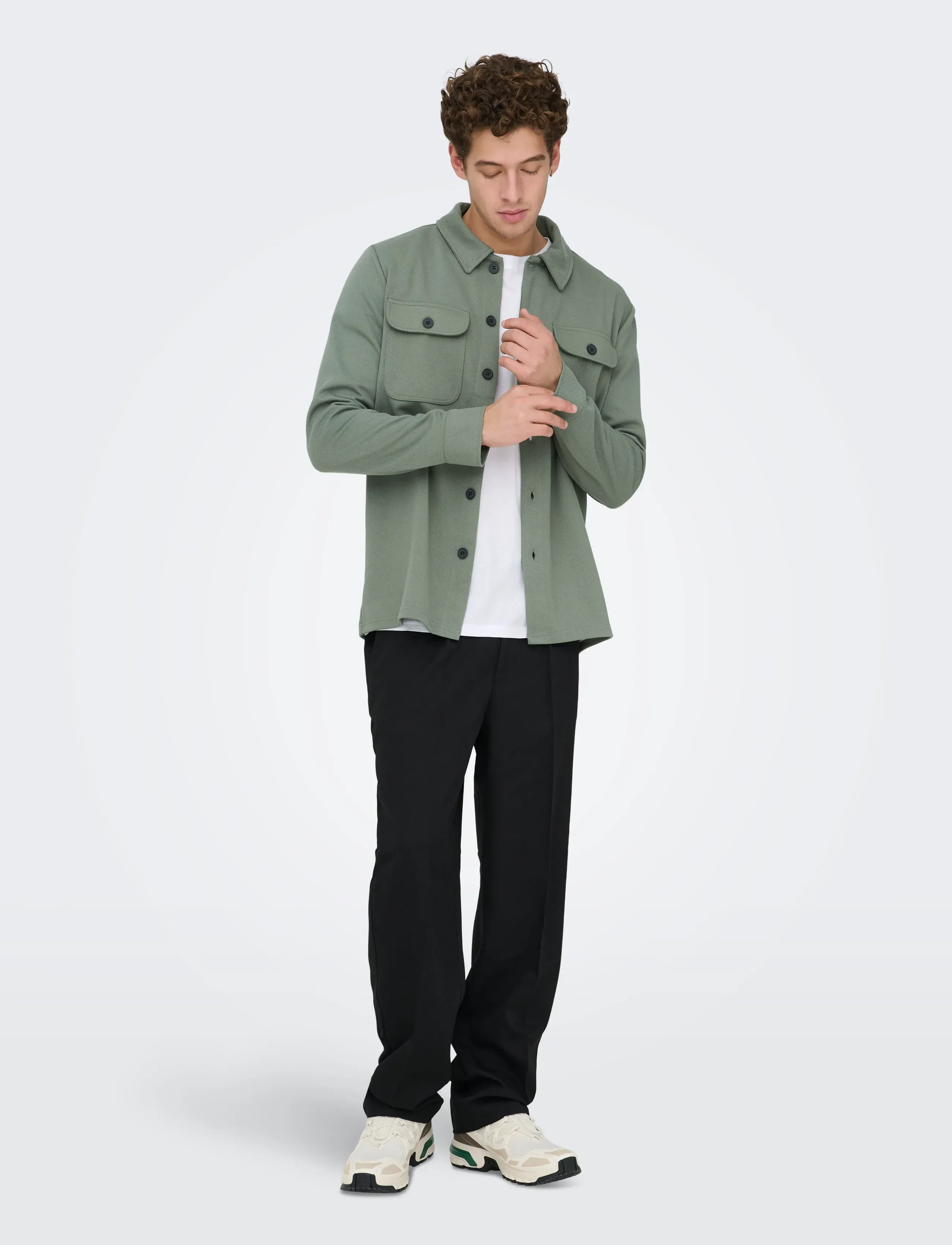 ONLY & SONS - ONSNEWKODYL OVERSHIRT SWEAT NOOS - kollektsioonid - castor gray - 4