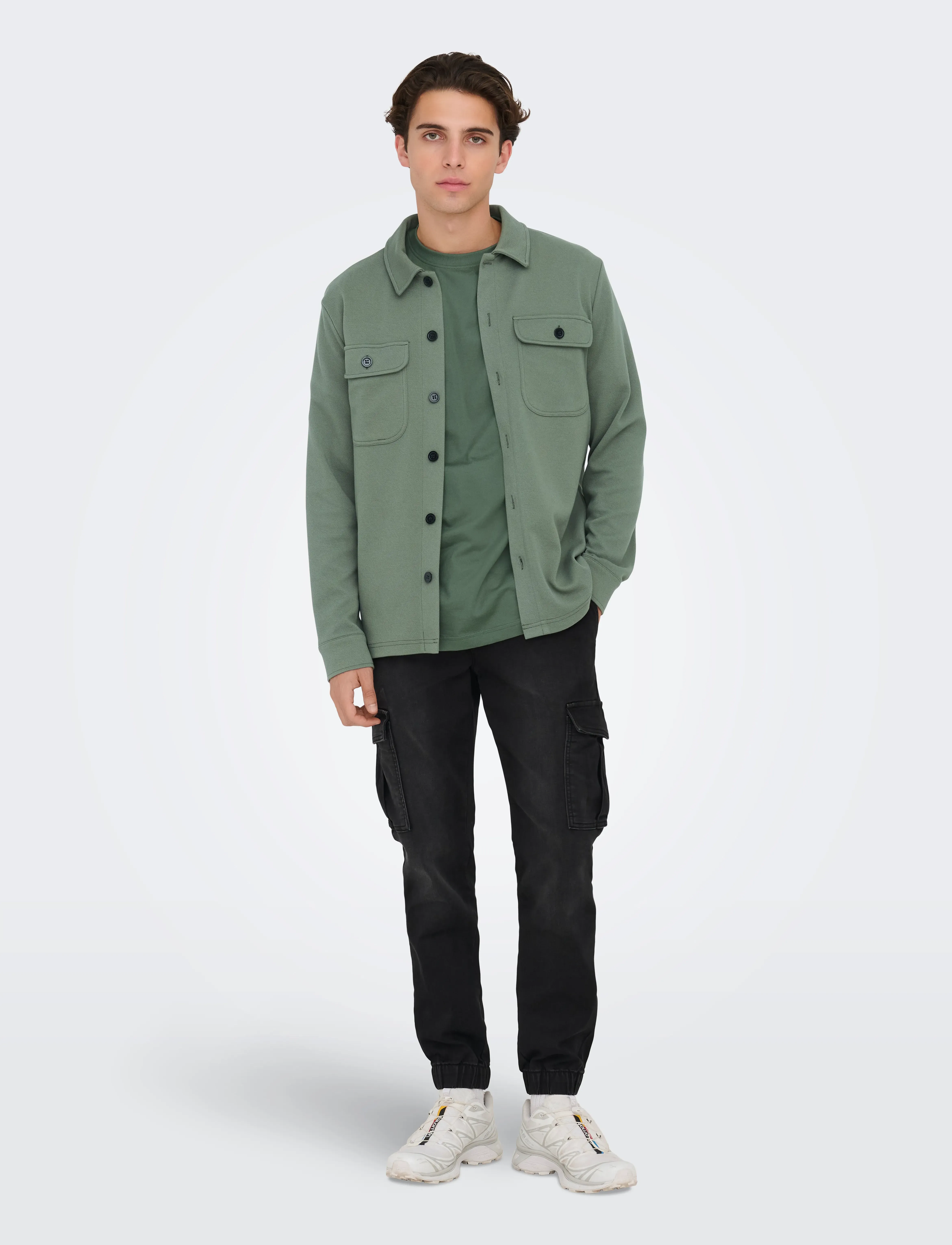 ONLY & SONS Onsnewkodyl Overshirt Sweat Noos overshirts herr – bild 7