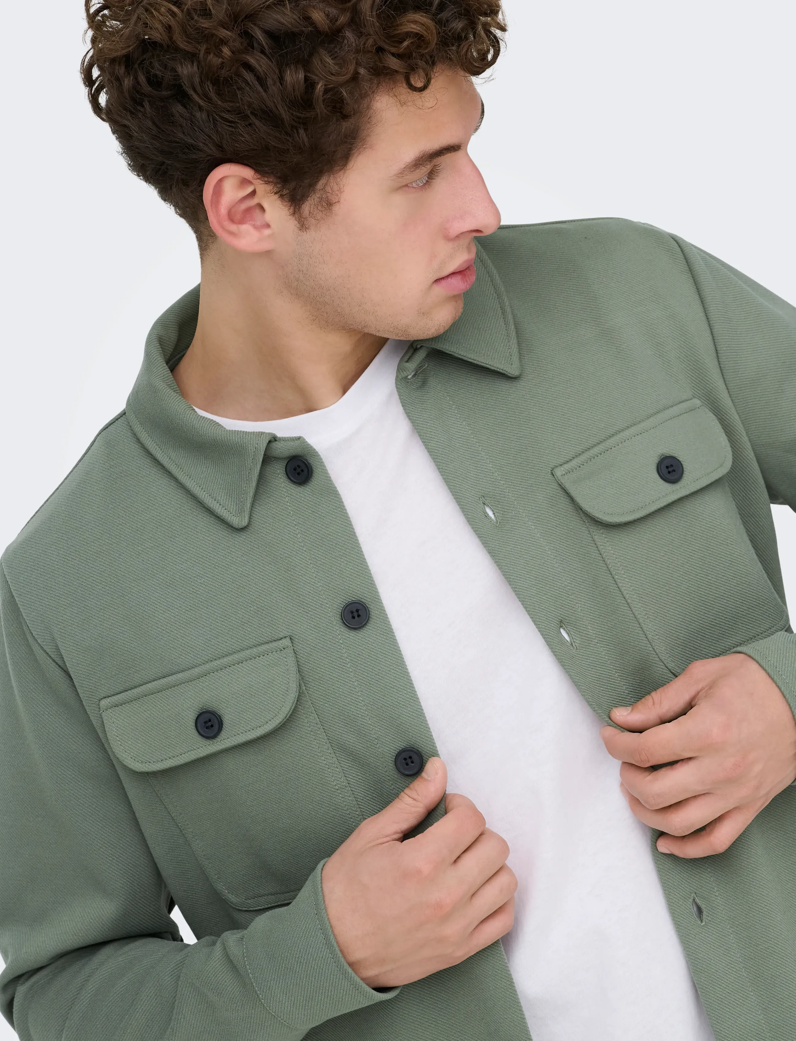 ONLY & SONS Onsnewkodyl Overshirt Sweat Noos overshirts herr – bild 8