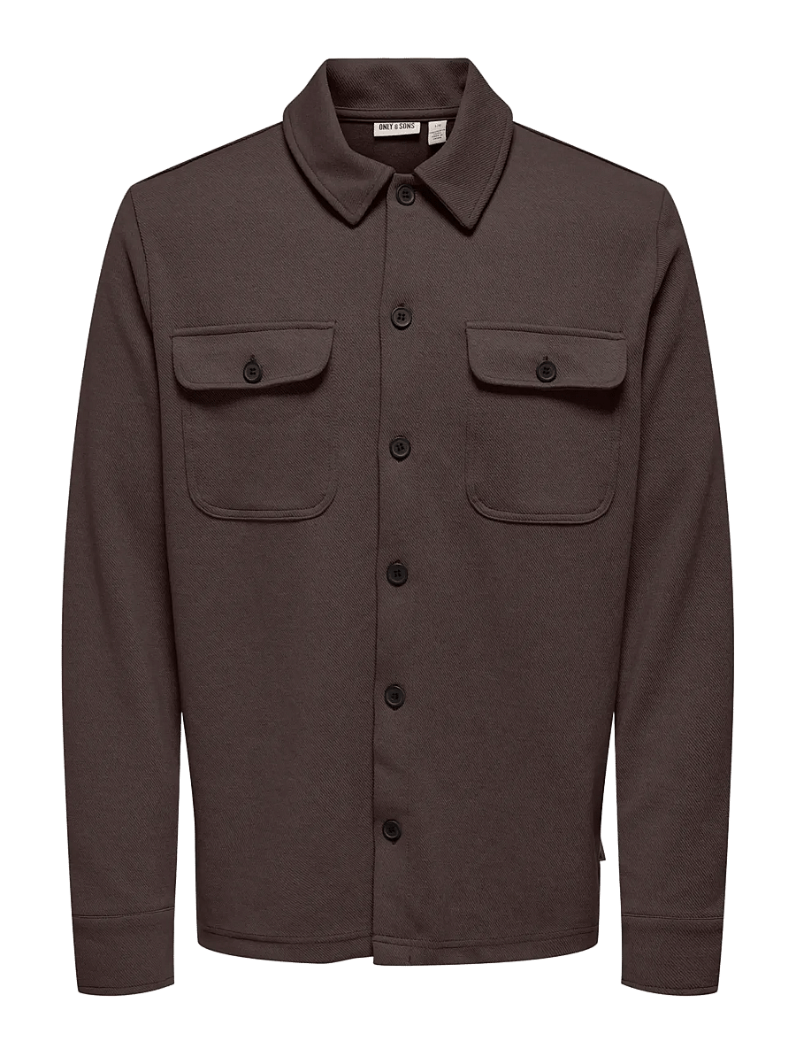ONLY & SONS - ONSNEWKODYL OVERSHIRT SWEAT NOOS - nos éditoriaux - coffee bean - 0