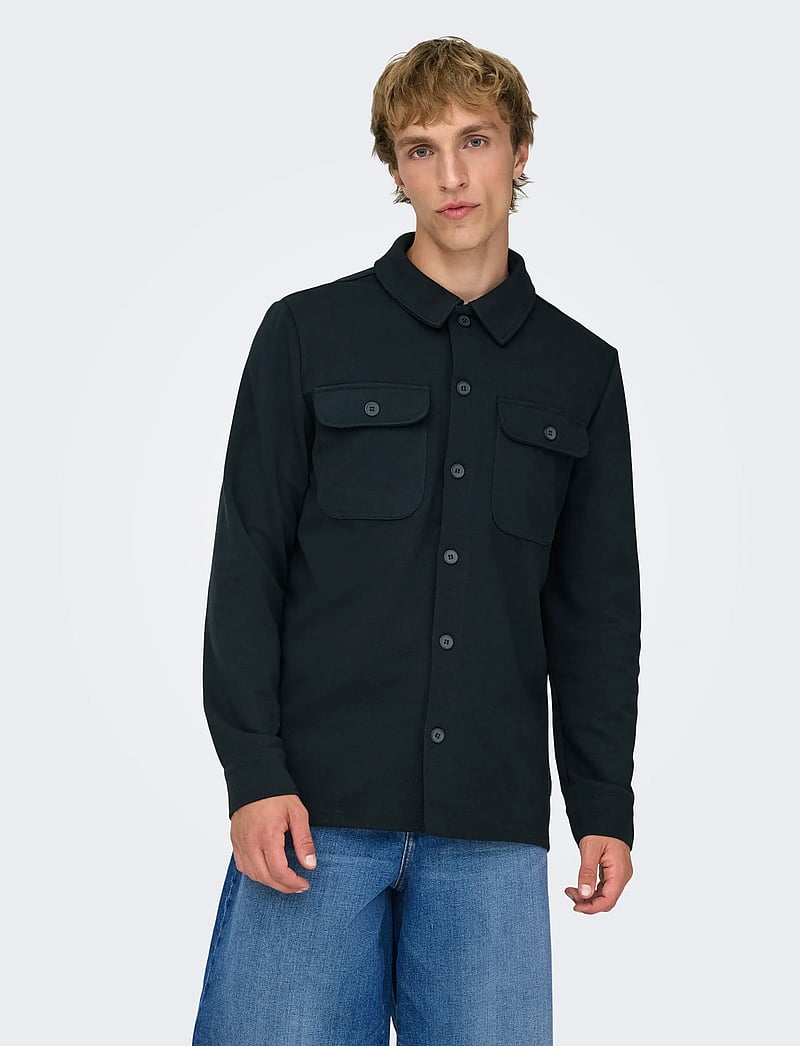 ONLY & SONS - ONSNEWKODYL OVERSHIRT SWEAT NOOS - kollektionen - dark navy - 0