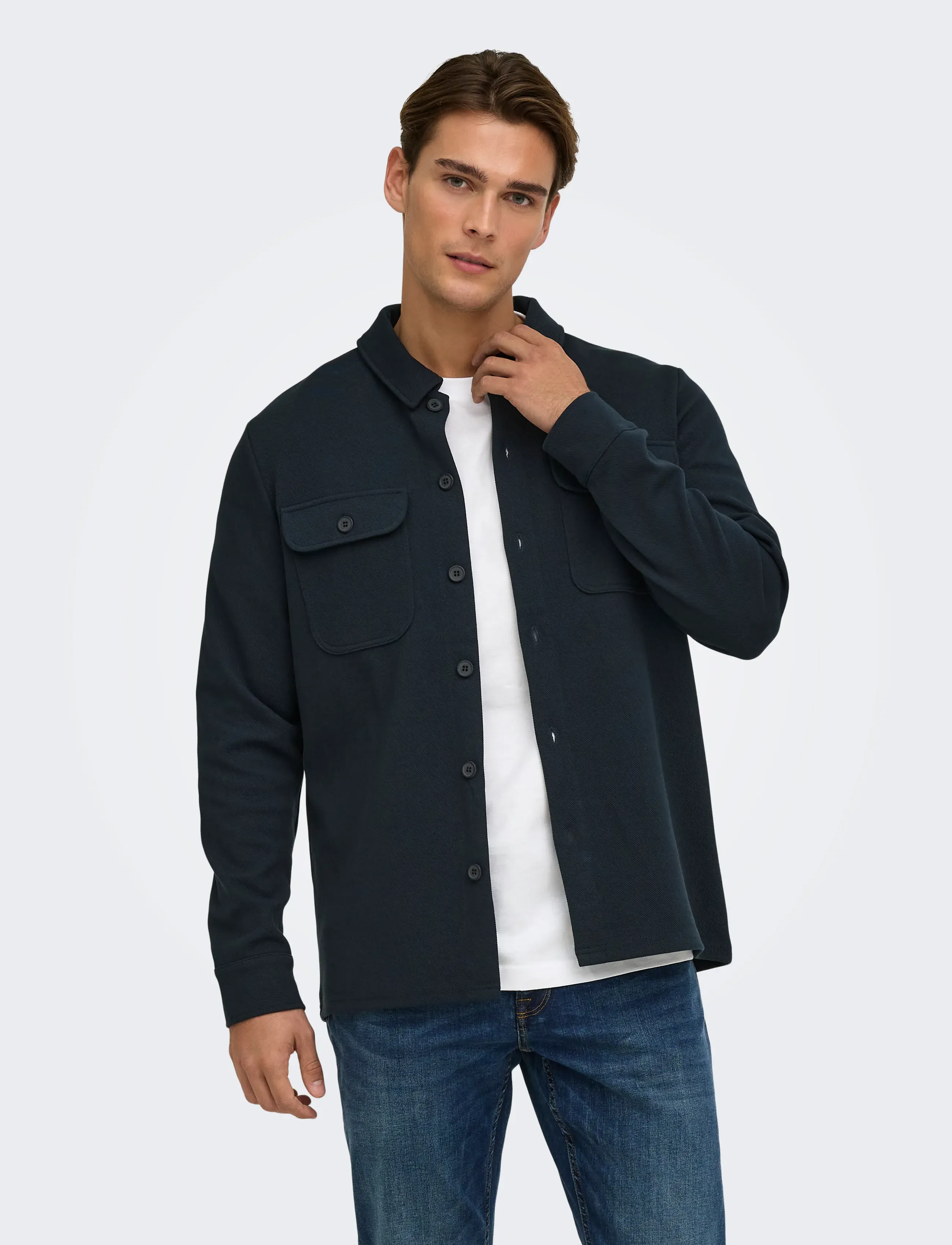 ONLY & SONS ONSNEWKODYL OVERSHIRT SWEAT NOOS - Collections - DARK NAVY / navy