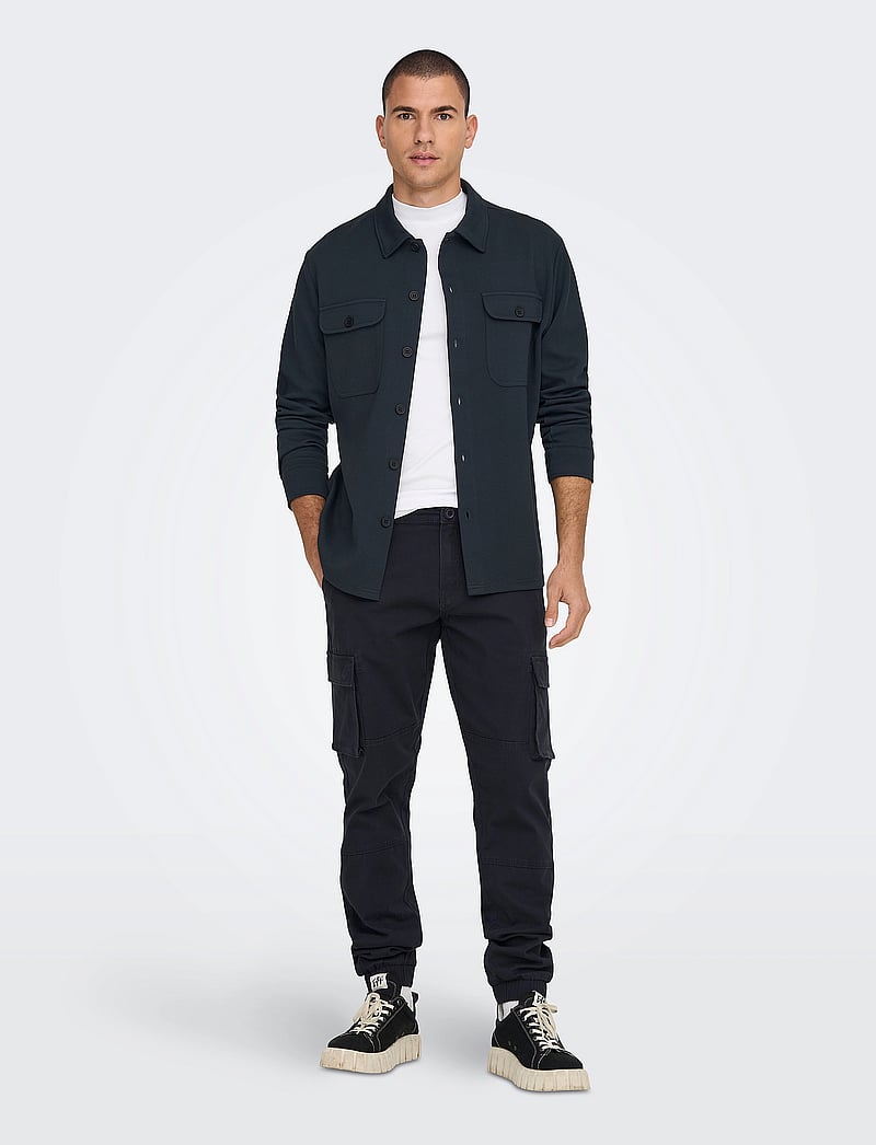 ONLY & SONS - ONSNEWKODYL OVERSHIRT SWEAT - kollektionen - dark navy - 4