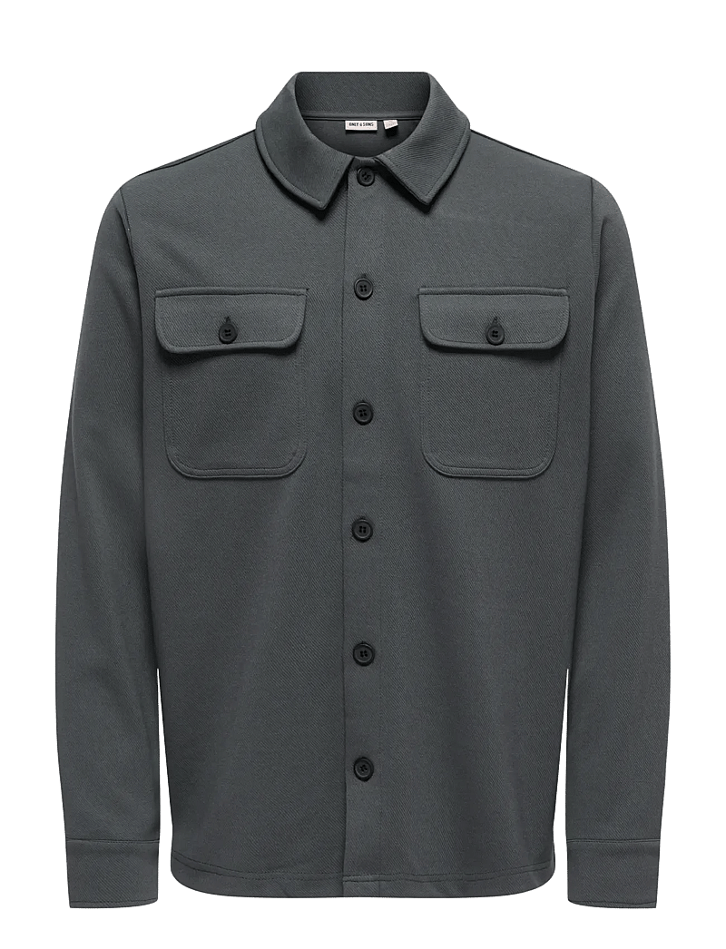 ONLY & SONS - ONSNEWKODYL OVERSHIRT SWEAT NOOS - kollektionen - grey pinstripe - 0