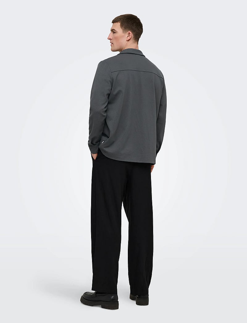 ONLY & SONS - ONSNEWKODYL OVERSHIRT SWEAT NOOS - kollektionen - grey pinstripe - 3