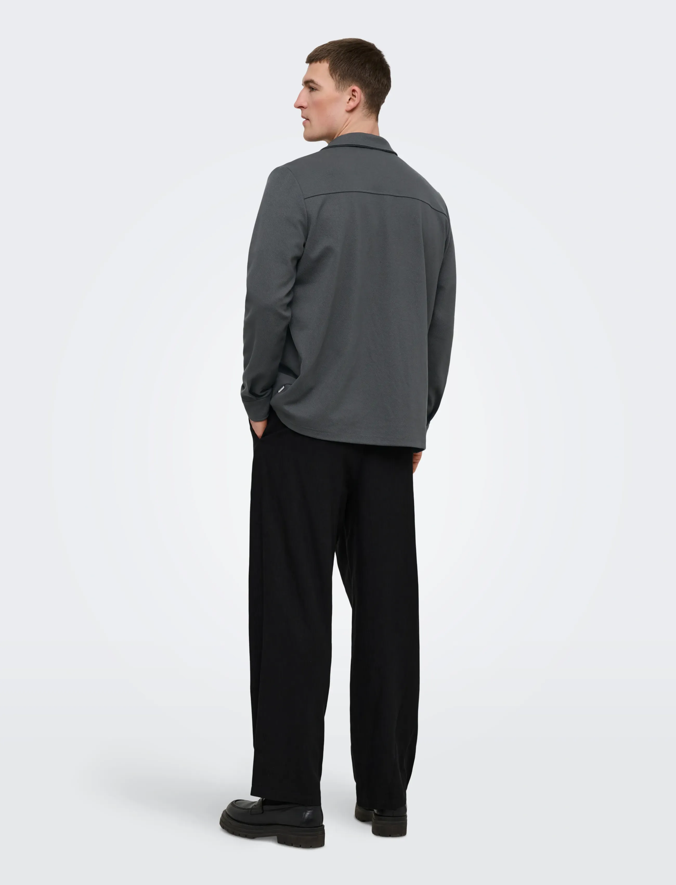 ONLY & SONS - ONSNEWKODYL OVERSHIRT SWEAT NOOS - collections - grey pinstripe - 3