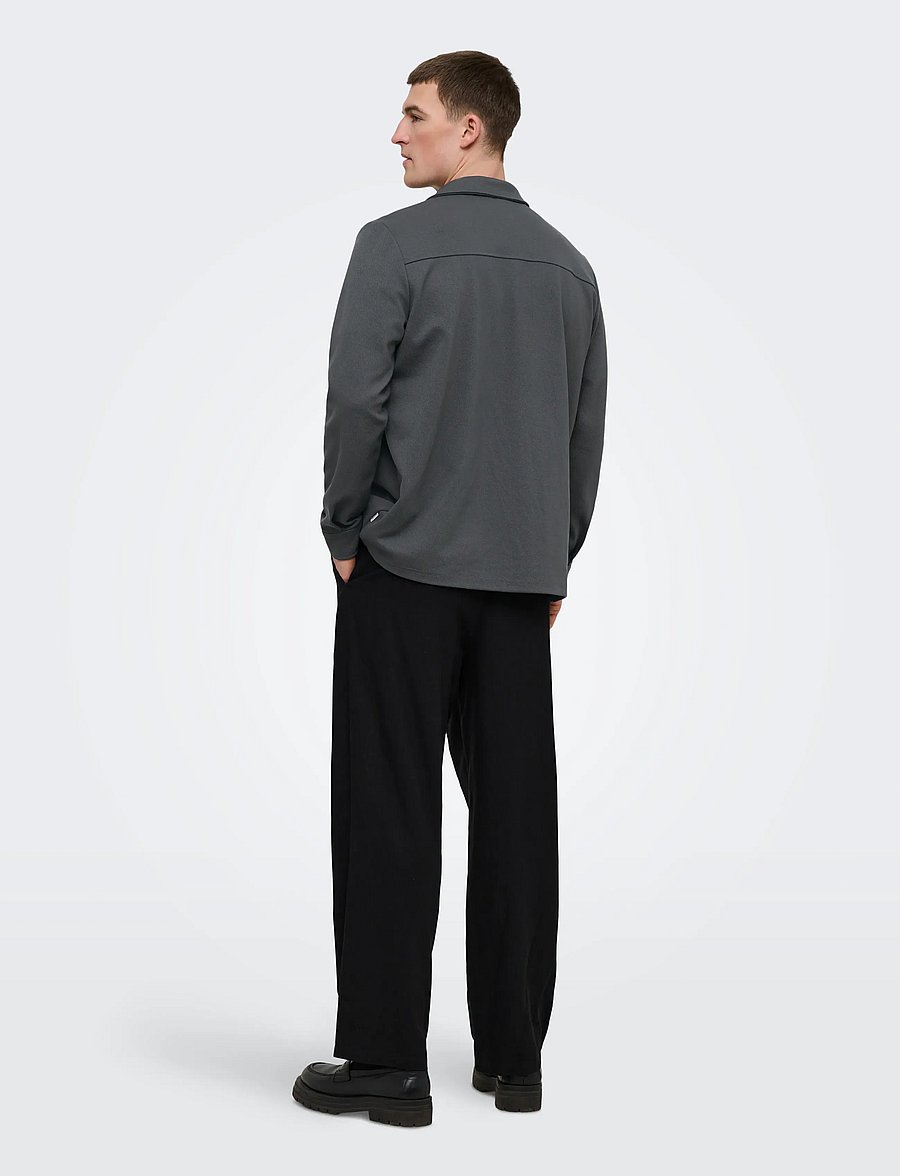 ONLY & SONS - ONSNEWKODYL OVERSHIRT SWEAT NOOS - kollektionen - grey pinstripe - 3