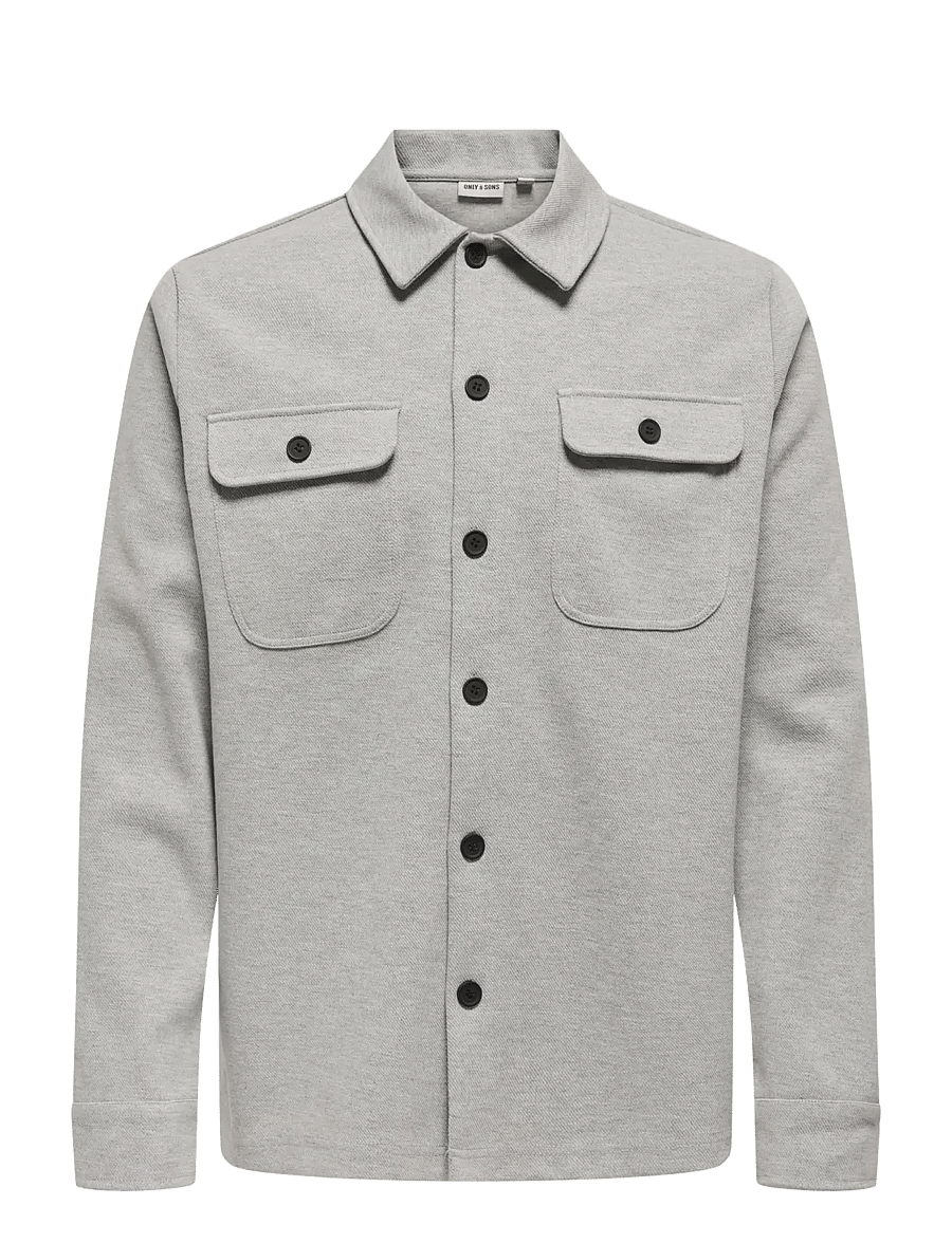 ONLY & SONS - ONSNEWKODYL OVERSHIRT SWEAT NOOS - collecties - light grey melange - 1