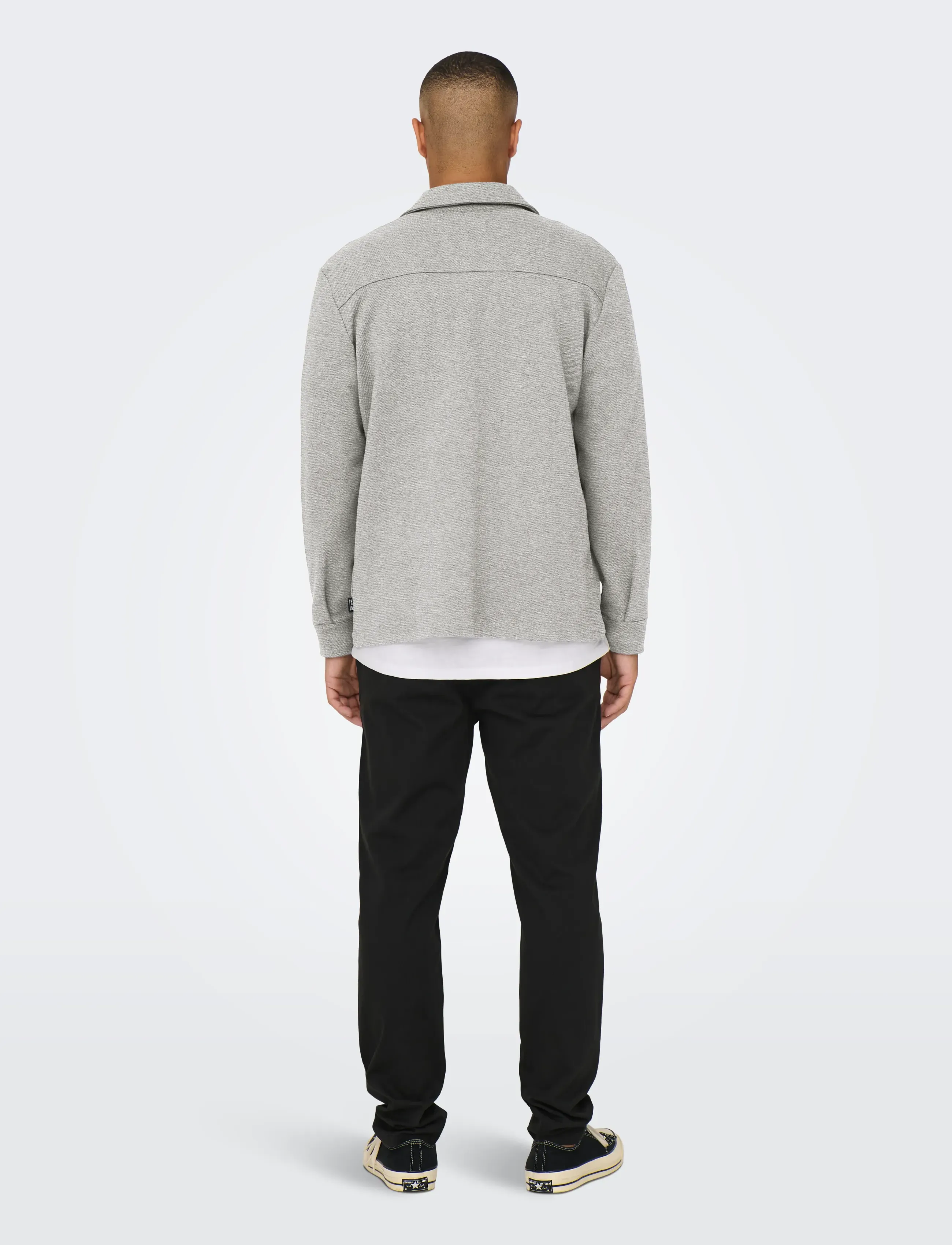 ONLY & SONS - ONSNEWKODYL OVERSHIRT SWEAT NOOS - kollektsioonid - light grey melange - 3
