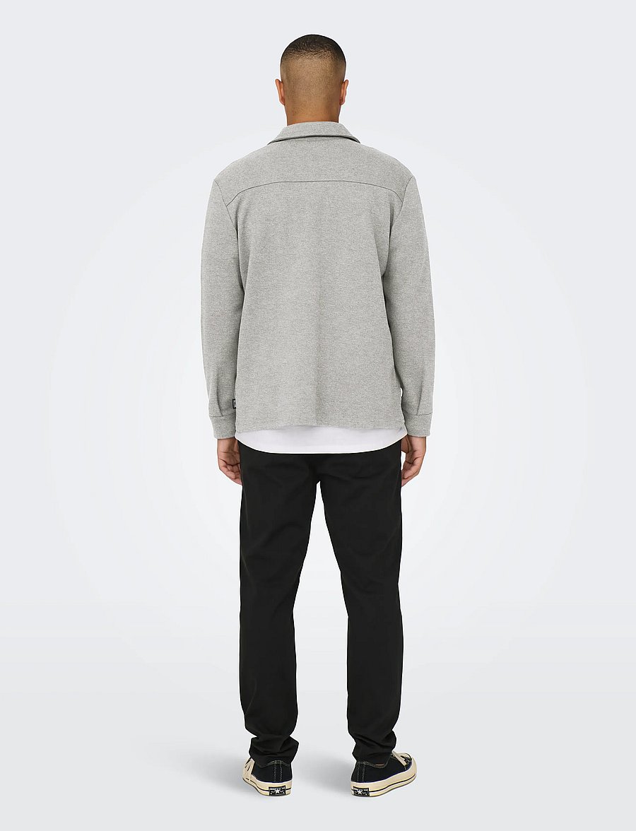 ONLY & SONS - ONSNEWKODYL OVERSHIRT SWEAT NOOS - collecties - light grey melange - 3