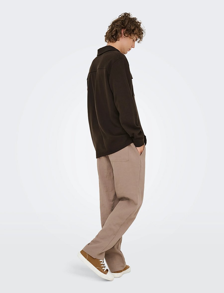 ONLY & SONS - ONSNEWKODYL OVERSHIRT SWEAT NOOS - kollektionen - mulch - 3