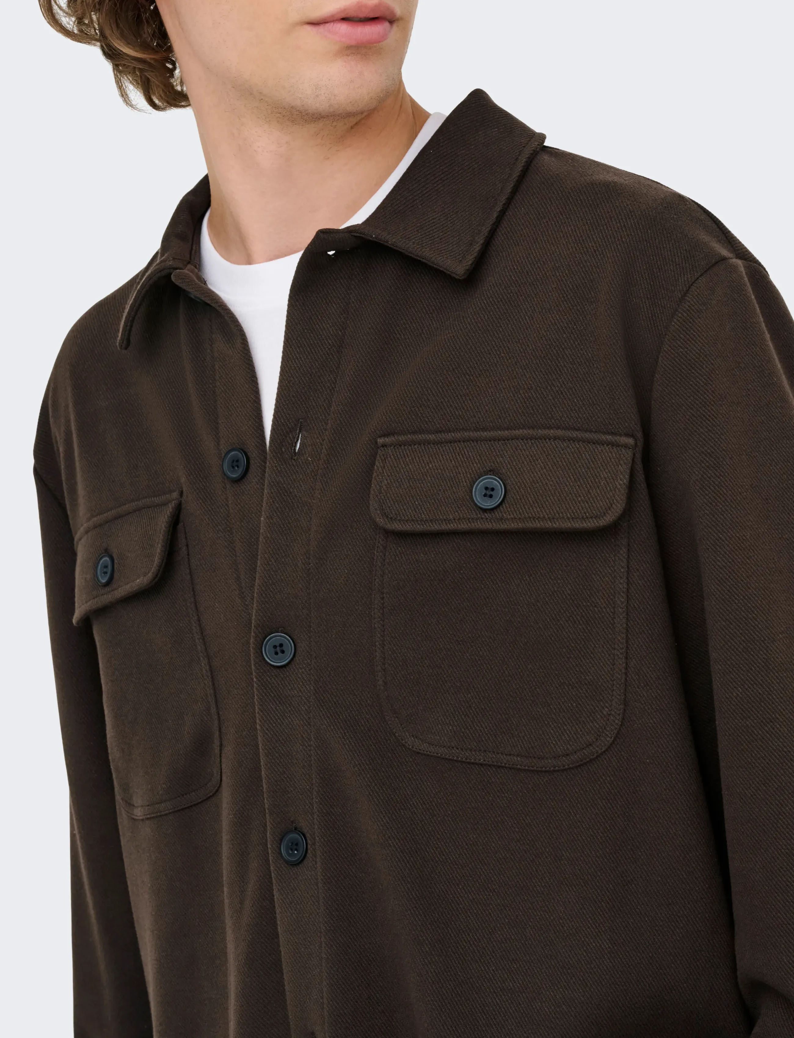 ONLY & SONS - ONSNEWKODYL OVERSHIRT SWEAT NOOS - kollektionen - mulch - 5