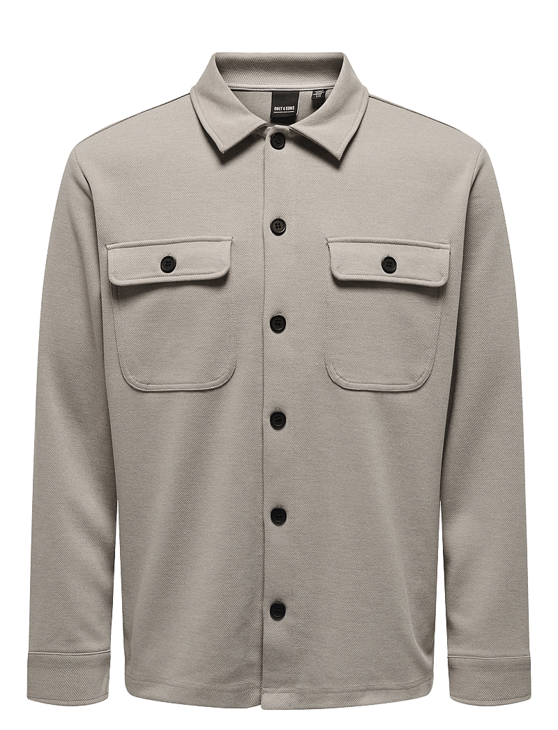 ONLY & SONS - ONSNEWKODYL OVERSHIRT SWEAT NOOS - kollektionen - vintage khaki - 1