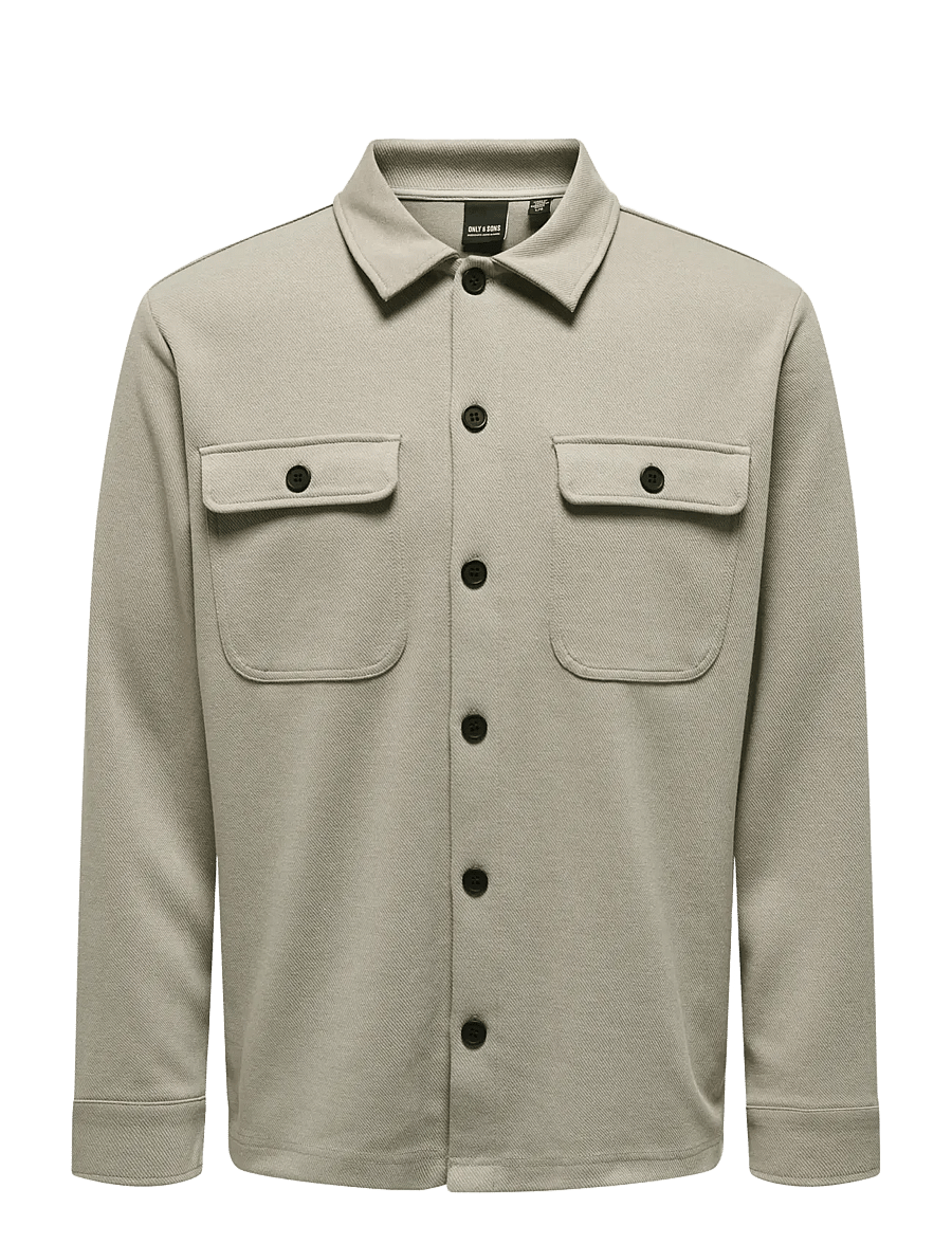 ONLY & SONS - ONSNEWKODYL OVERSHIRT SWEAT NOOS - kollektioner - vintage khaki - 1