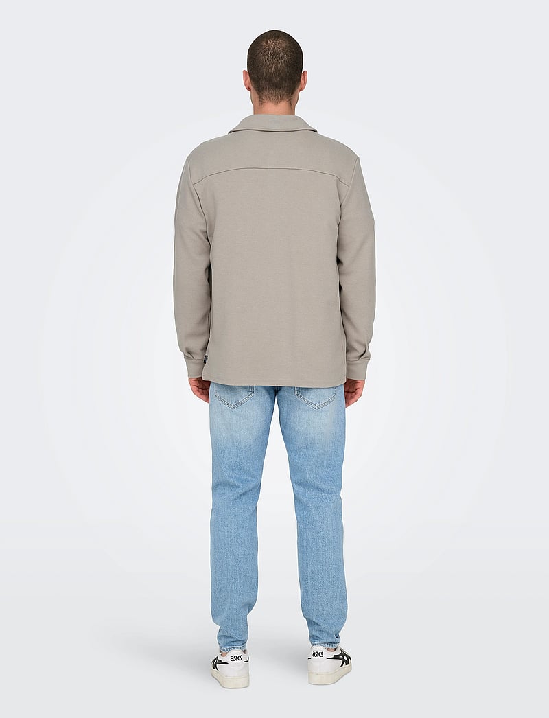 ONLY & SONS - ONSNEWKODYL OVERSHIRT SWEAT NOOS - kollektionen - vintage khaki - 3